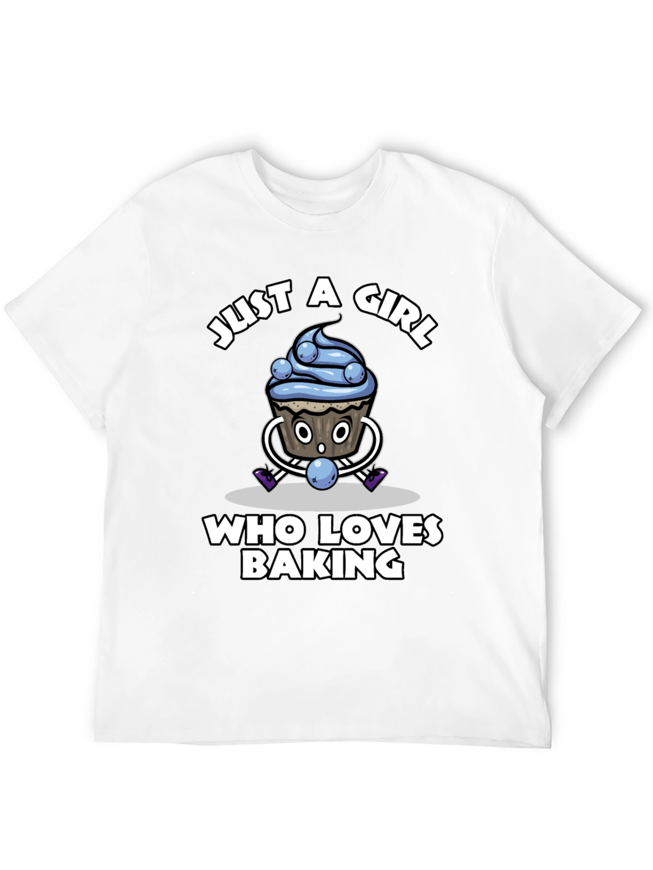 Black Just A Girl Who Loves Baking T-Shirt view 12