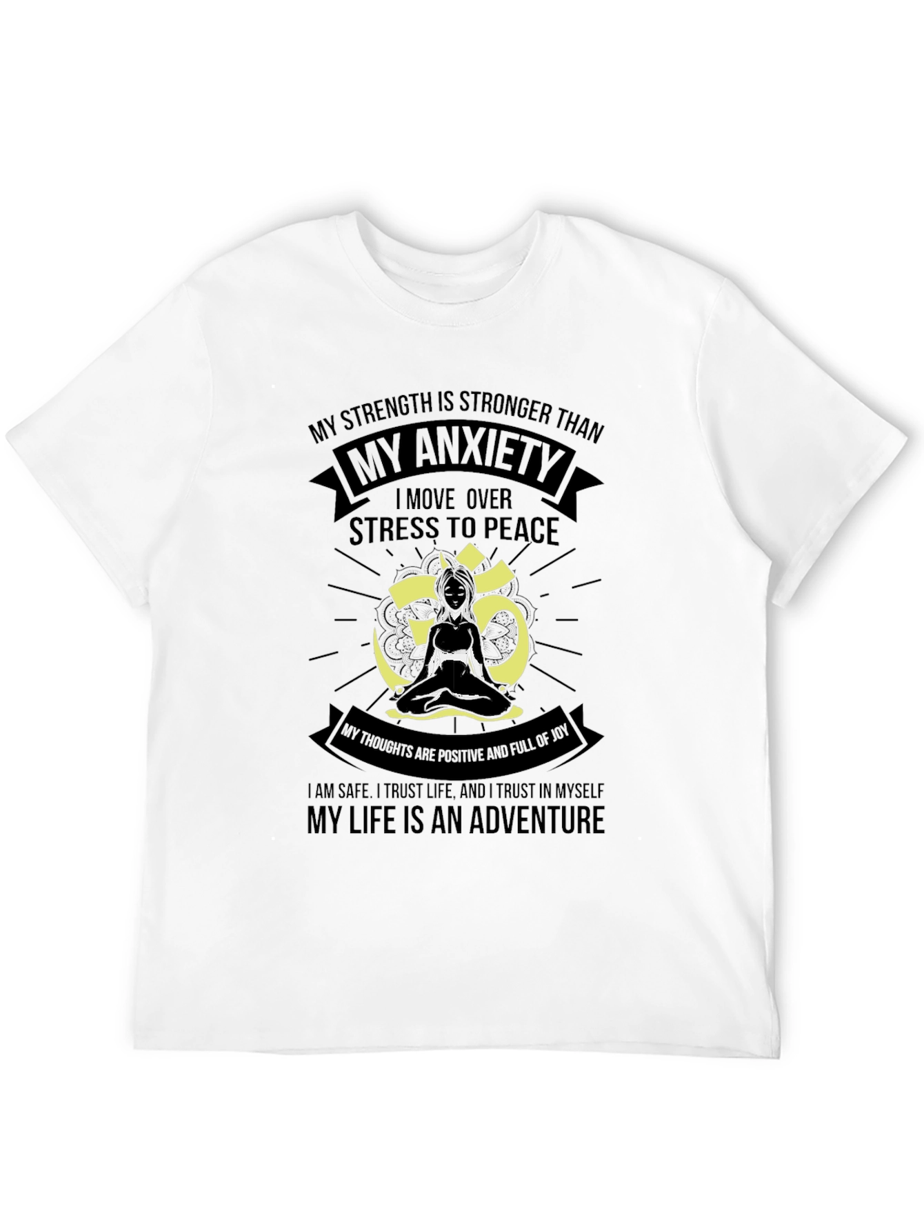 Black My Anxiety Black T-Shirt for Men - Adventure Life Tee view 12