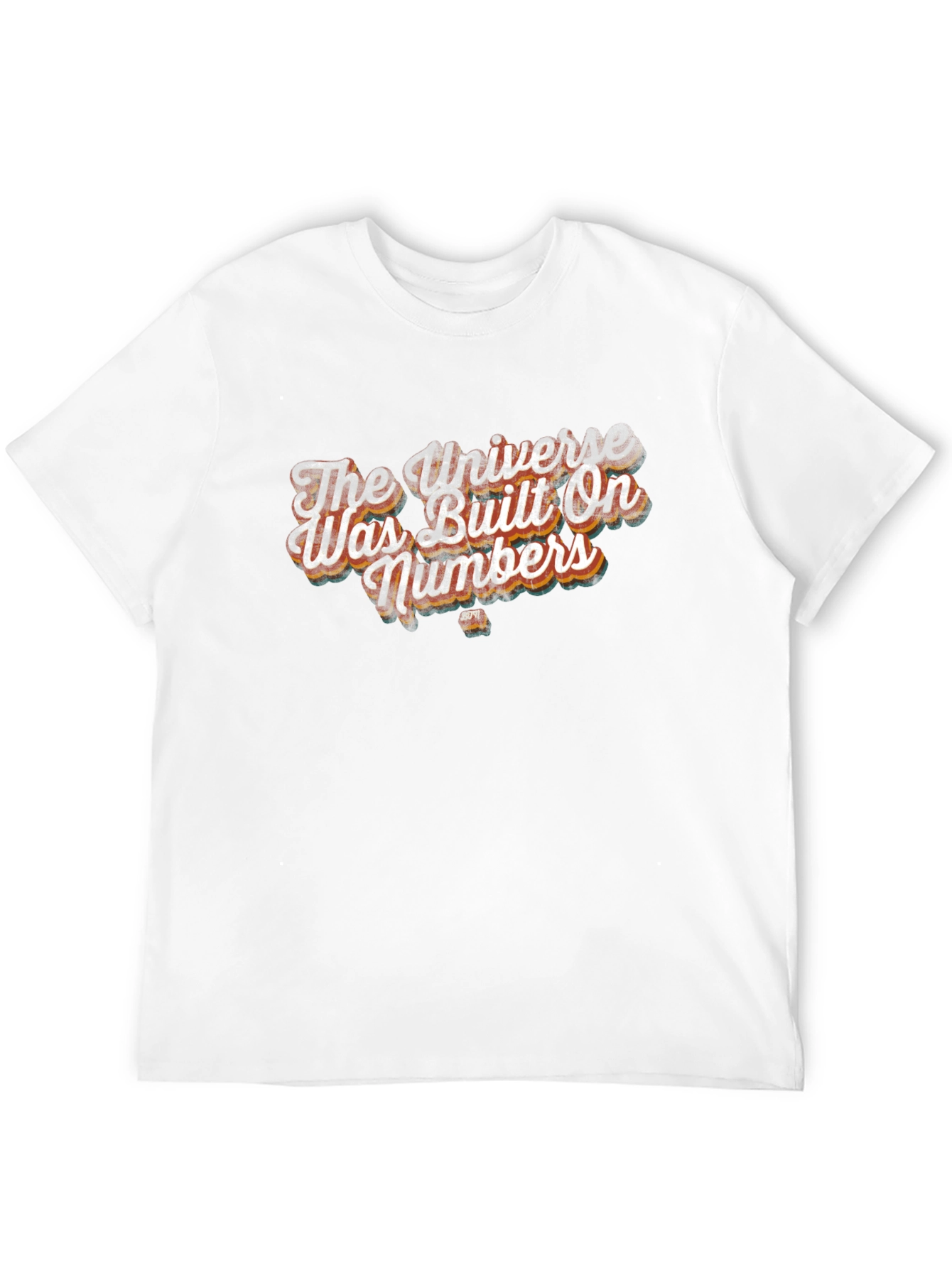 Black Universe Built On Numbers Graphic Tee view 12