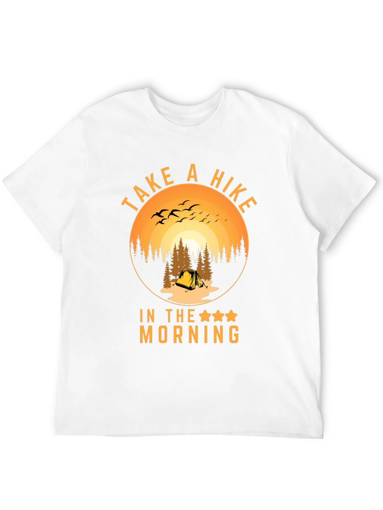 Black Take A Hike In The Morning T-Shirt view 12