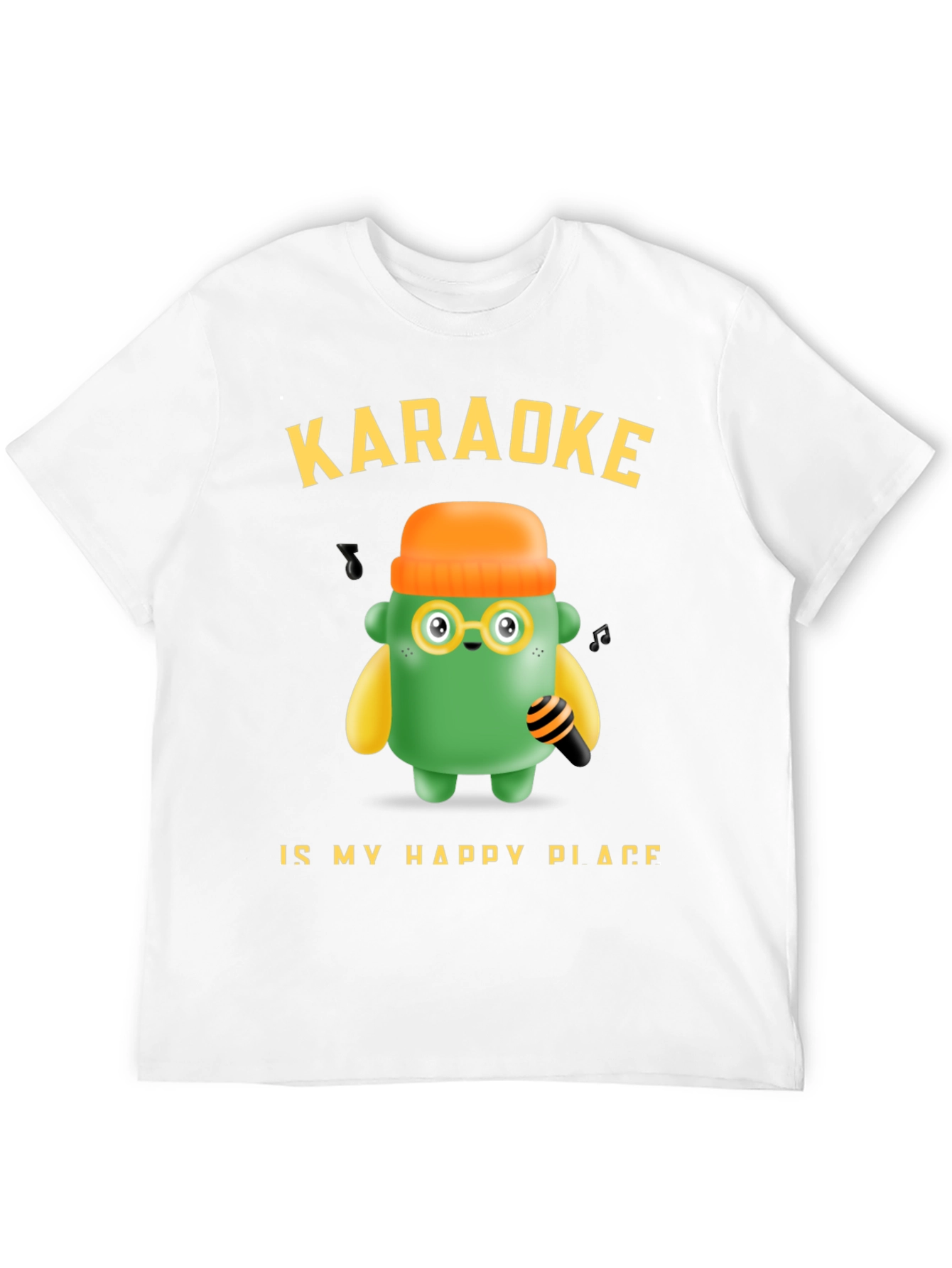 Black Karaoke My Happy Place T-Shirt Fun Graphic Tee view 12