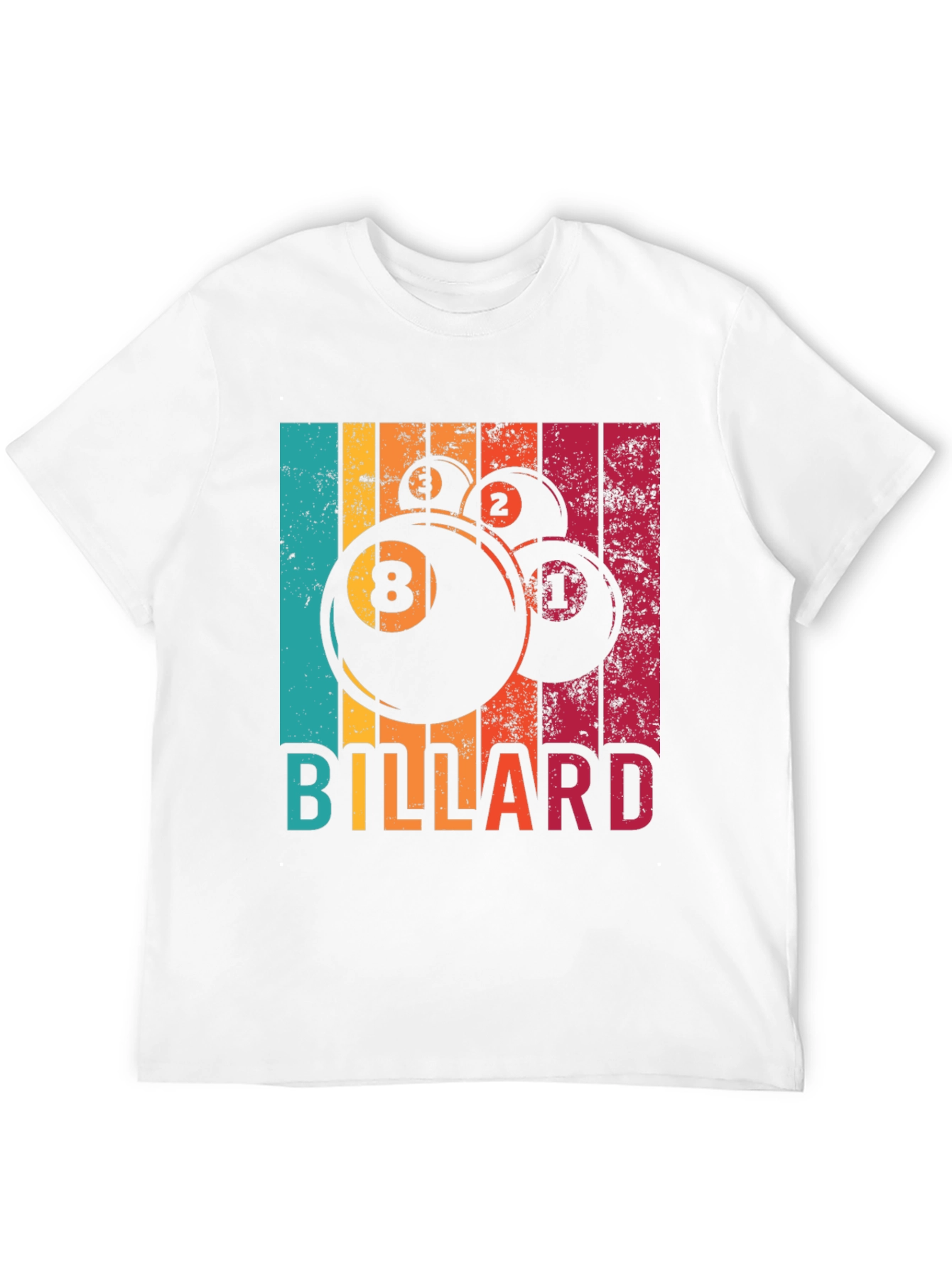 Black Retro Billiards T-Shirt - Vintage Pool Design view 12
