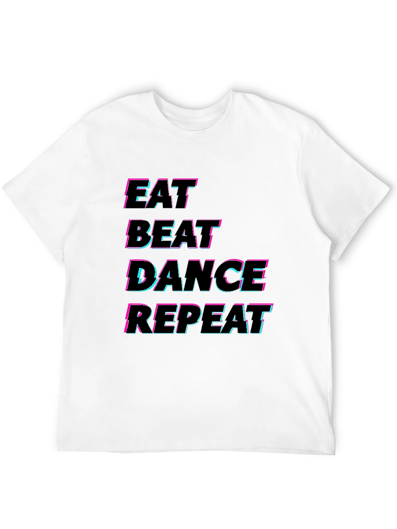 Black Eat Beat Dance Repeat Black T-Shirt view 12