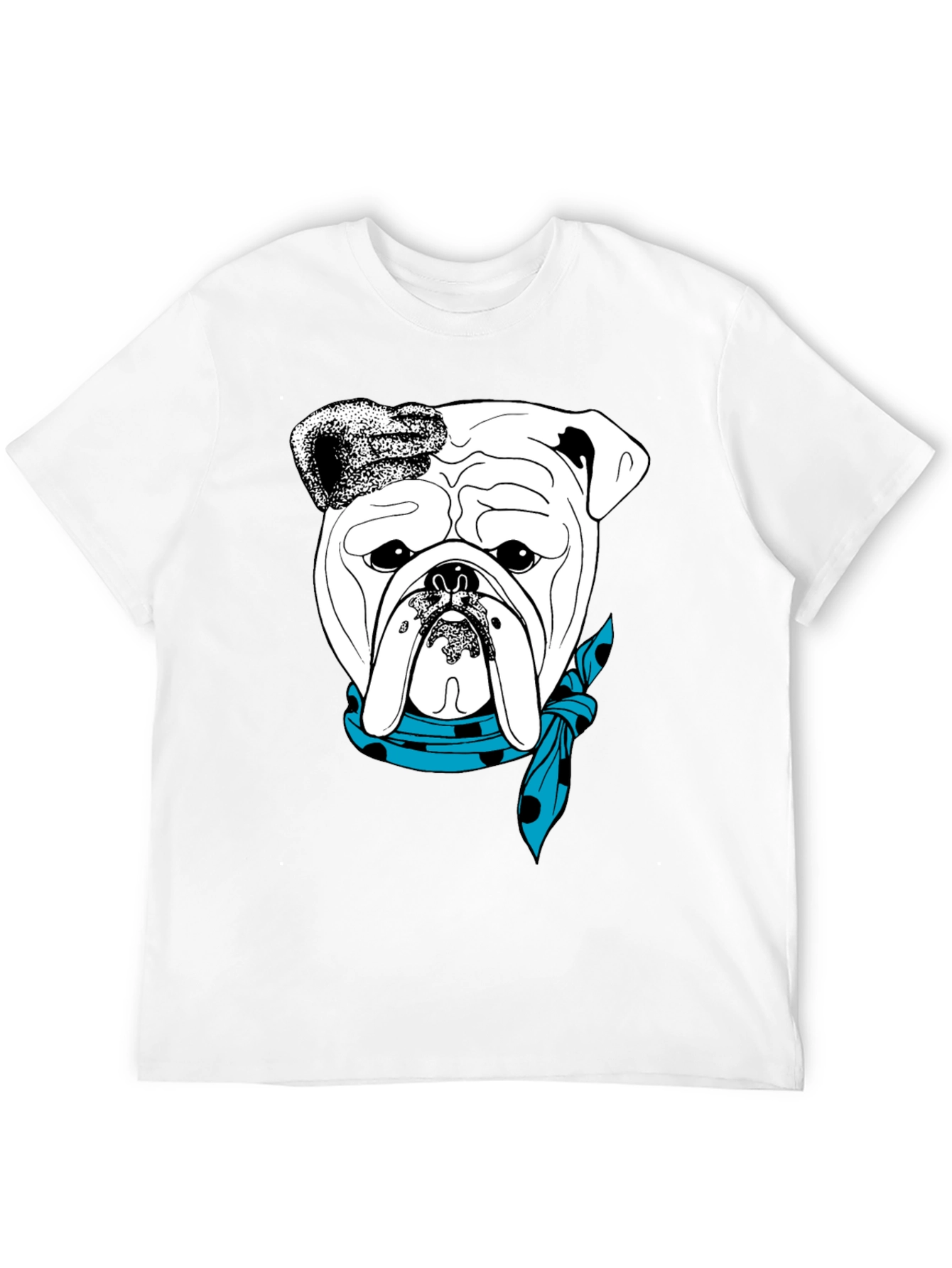Black Bulldog Bandana Graphic Tee - Stylish Dog Lover T-Shirt view 12