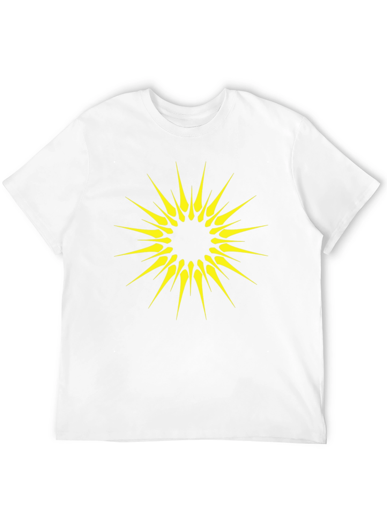 Black Geometric Sunburst Graphic Black T-Shirt view 12