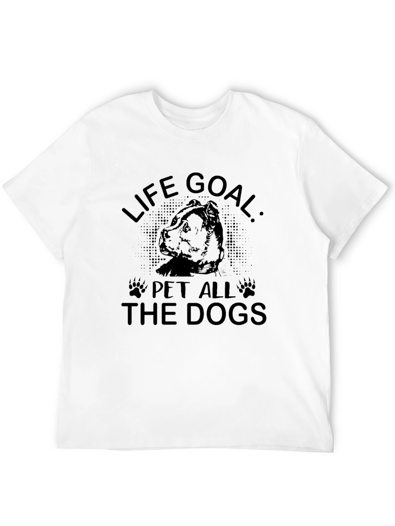 Black Life Goal: Pet All The Dogs Graphic T-Shirt view 12