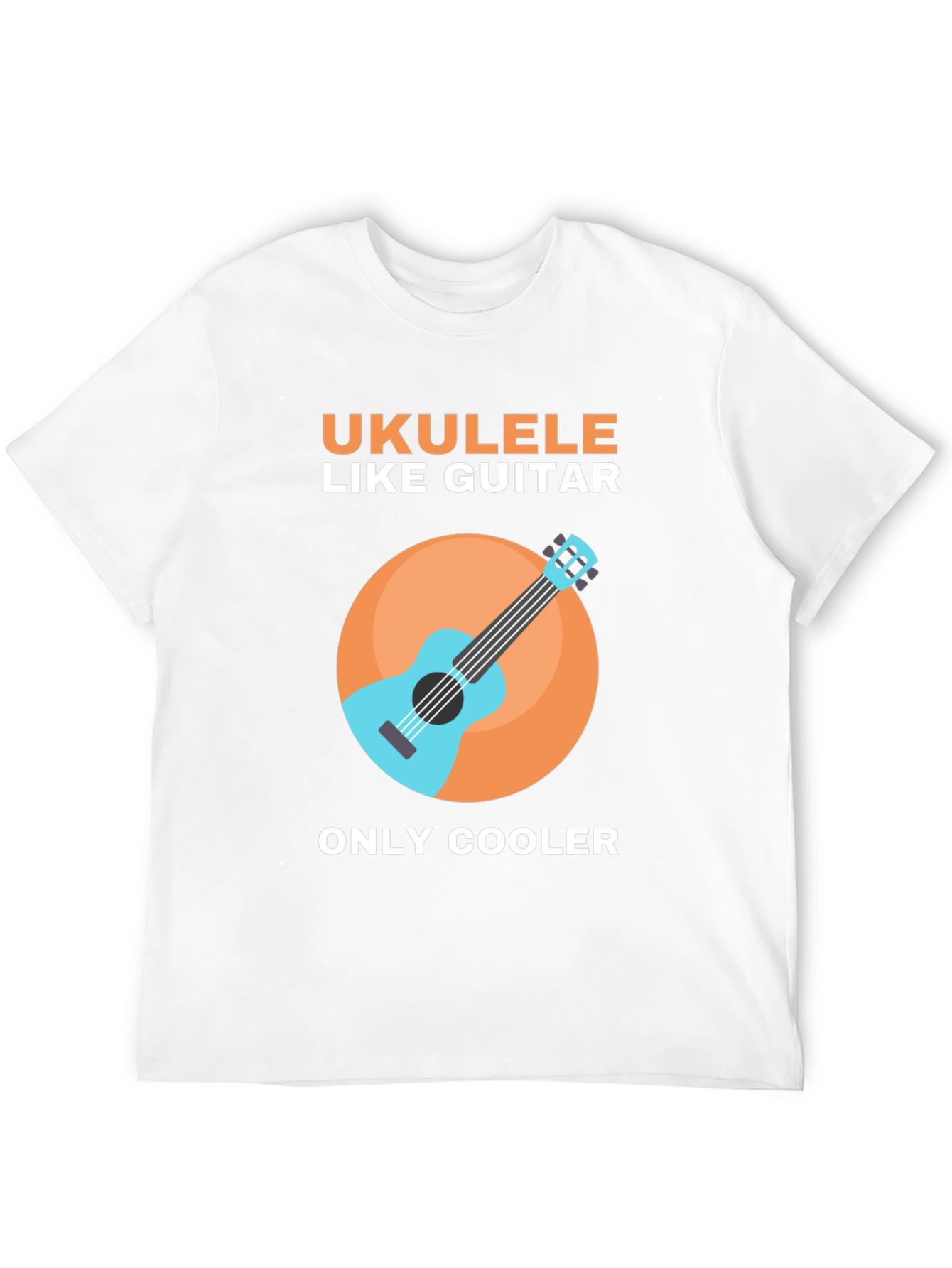 Black Ukulele Like Guitar Graphic Tee view 12