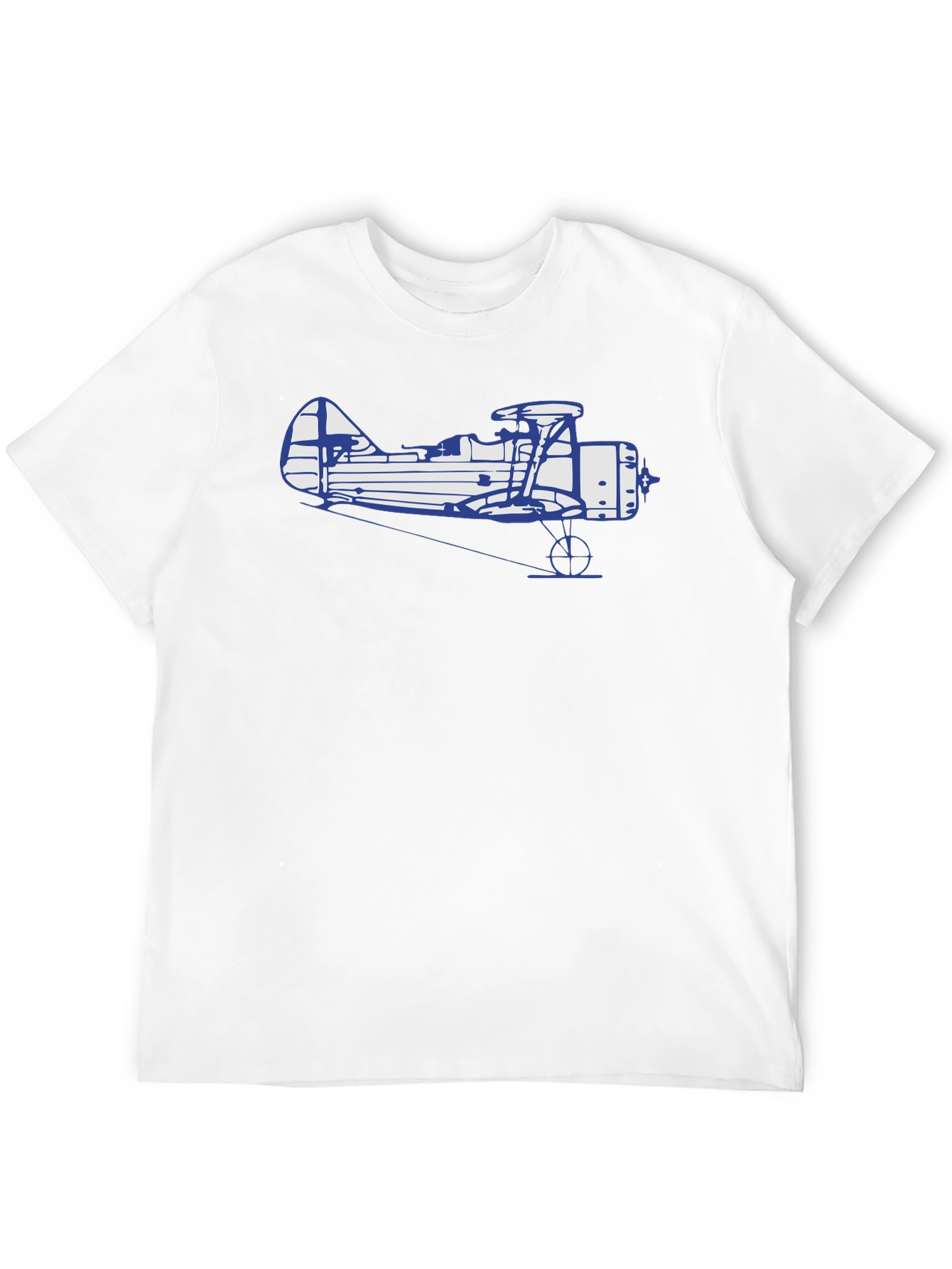 Black Vintage Biplane Graphic T-Shirt - Classic Style view 12