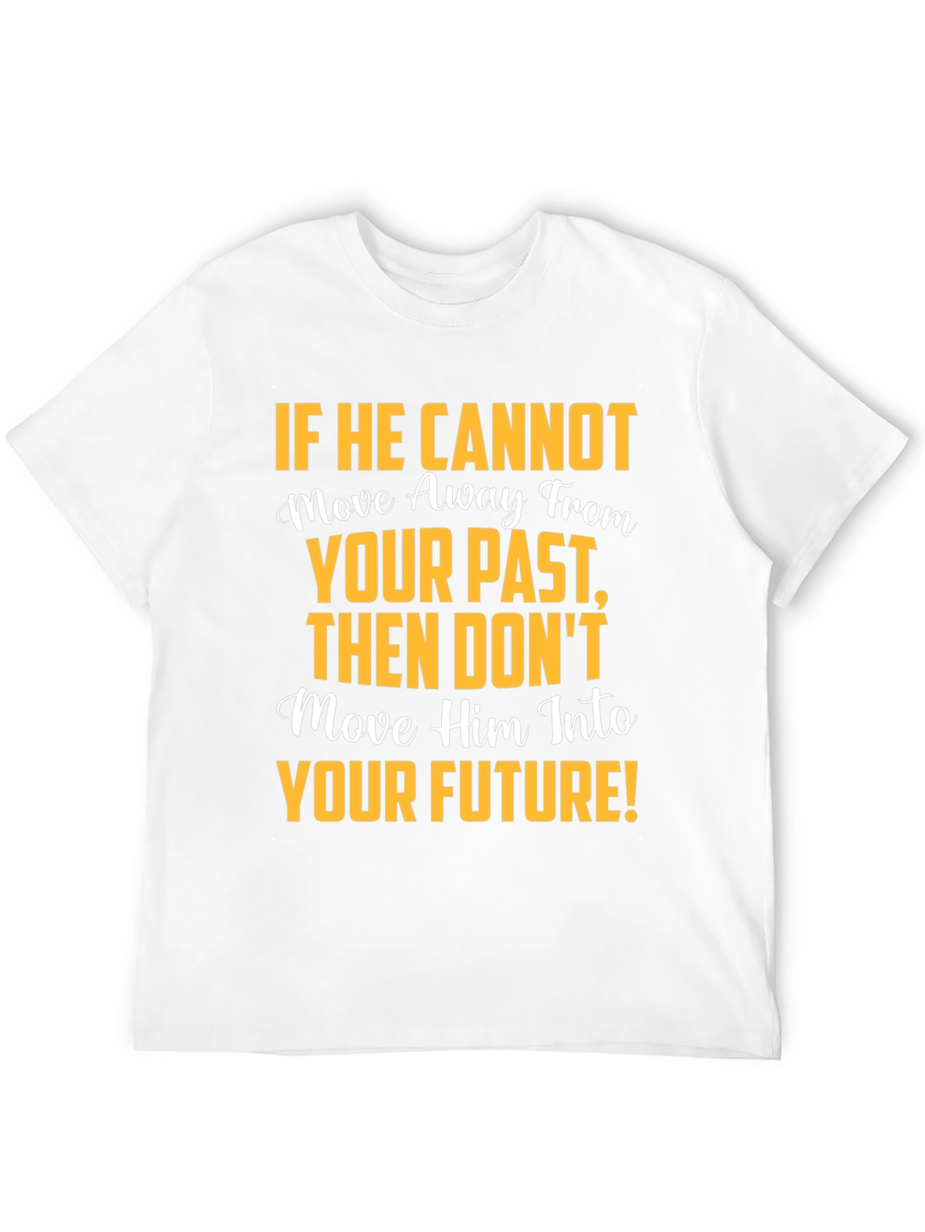 Black Motivational Graphic T-Shirt: Move Away From Your Past view 12