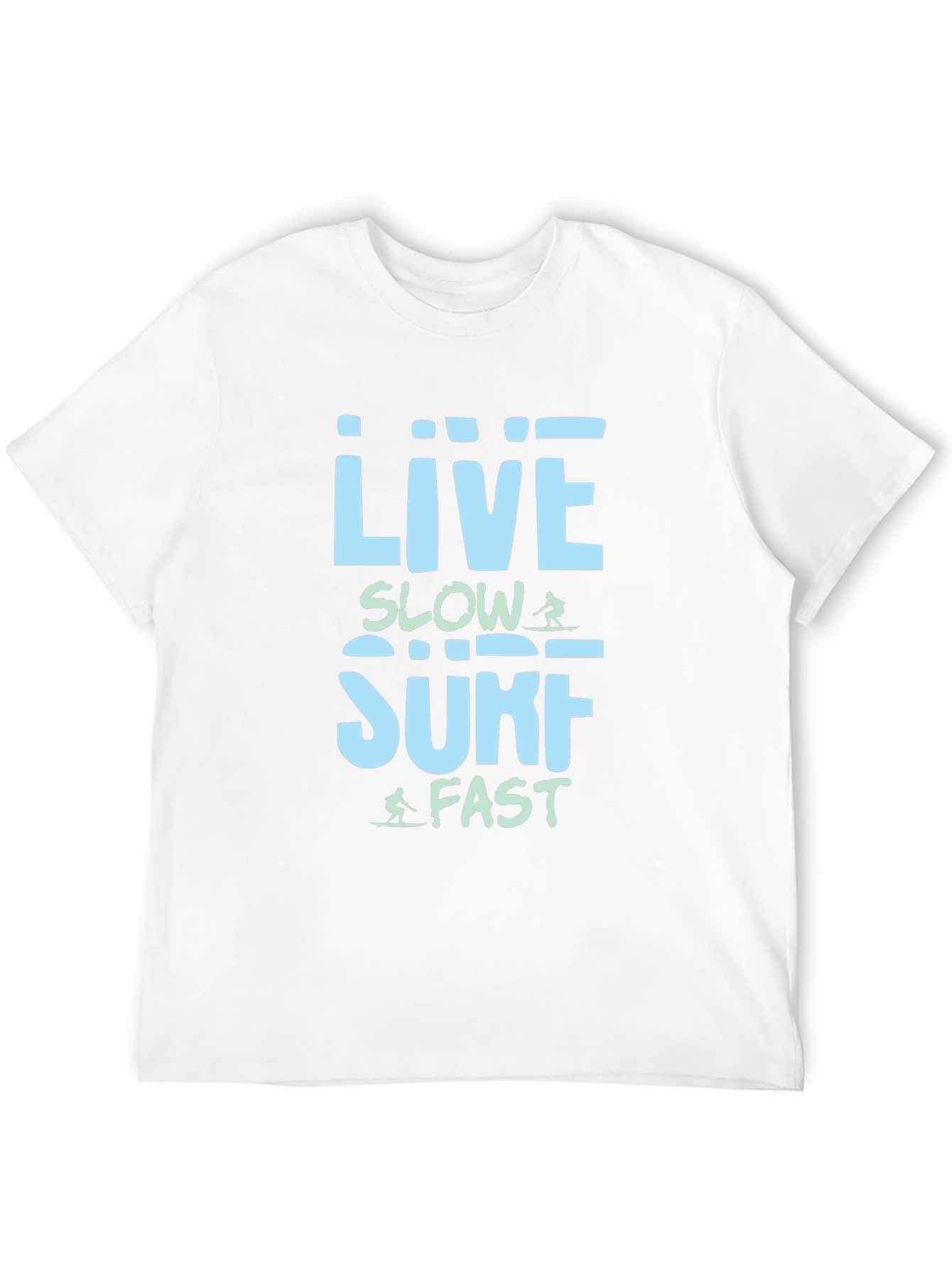 Live Slow Surf Fast T-Shirt - Black Cotton Tee - 12