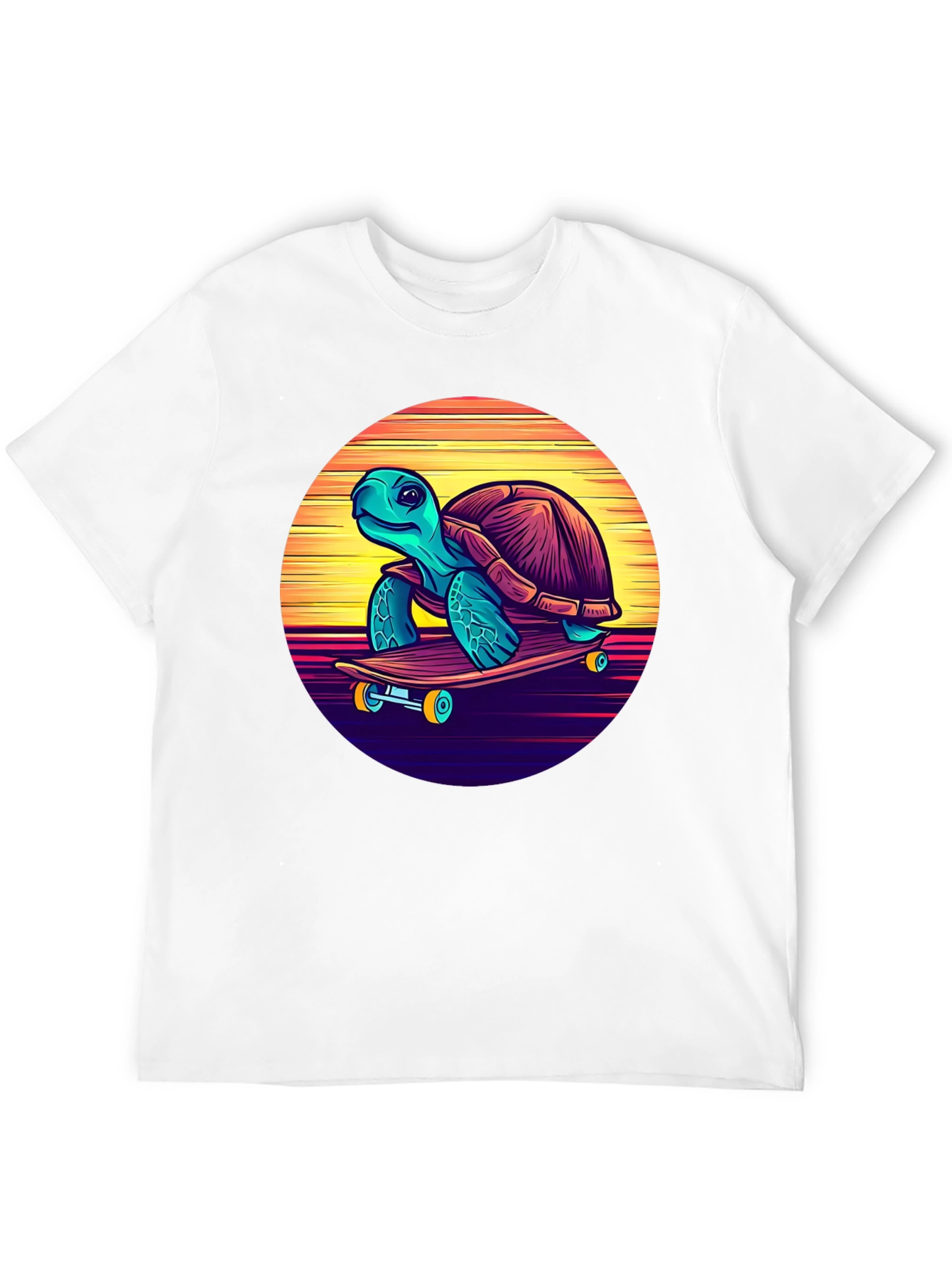 Black Skateboarding Turtle Graphic Tee - Cool Retro Design view 12