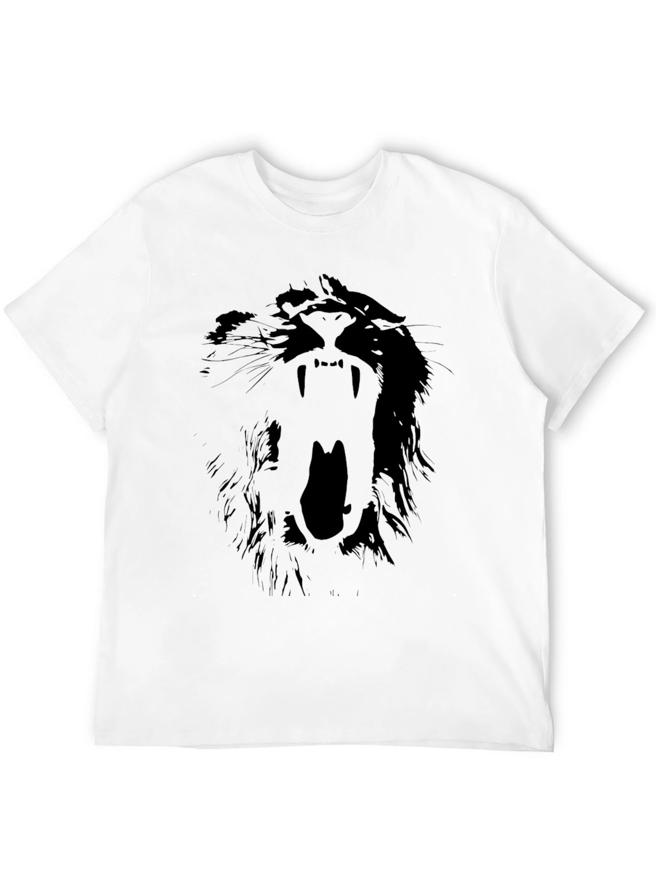 Black Lion Graphic Print Black T-Shirt view 12