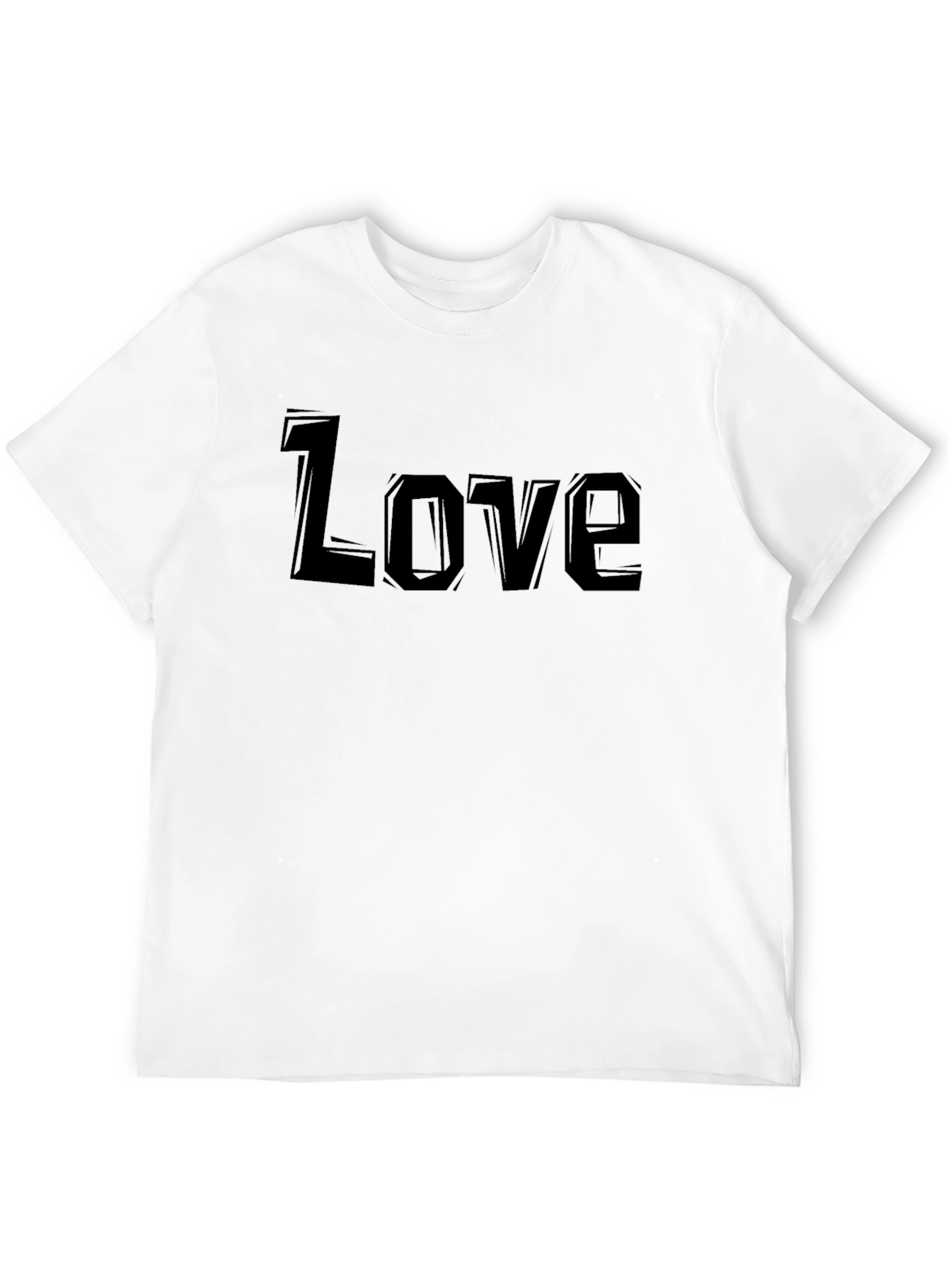 Black Men's Black "Love" Graphic T-Shirt view 12