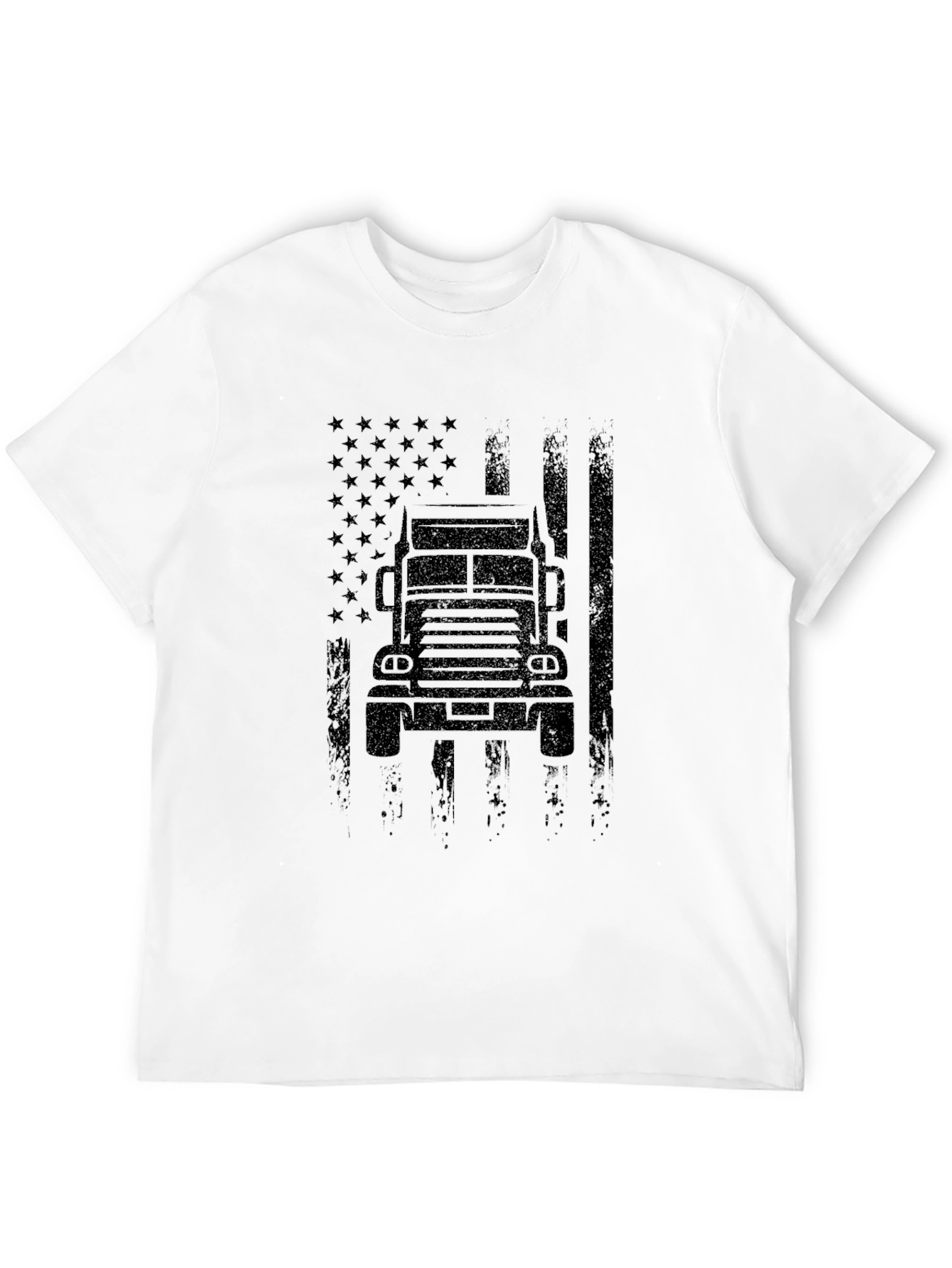 Black Trucker Flag Graphic Tee - American Pride view 12