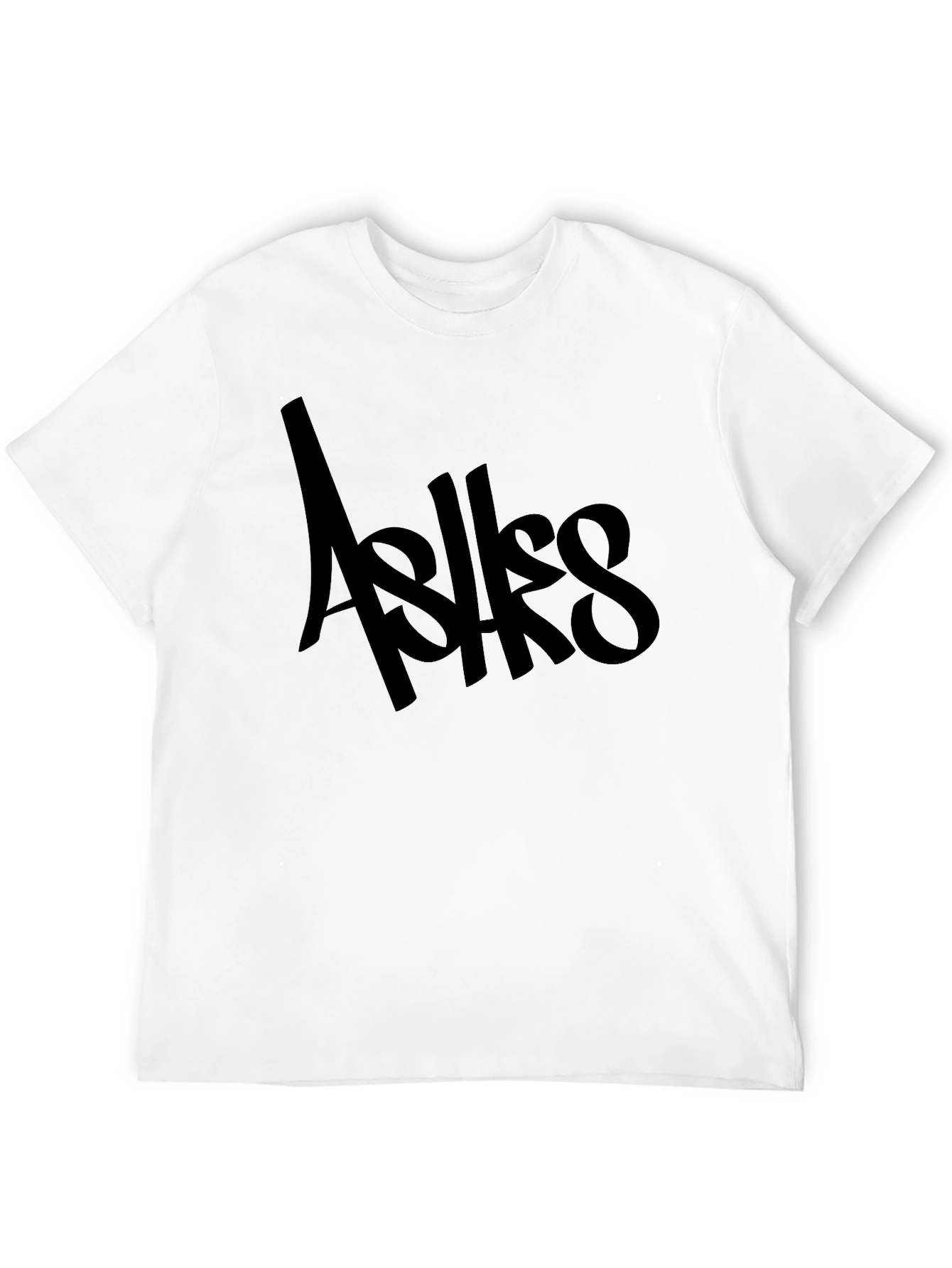 Black Aslls Graphic Tee - Black Cotton Blend T-Shirt view 12