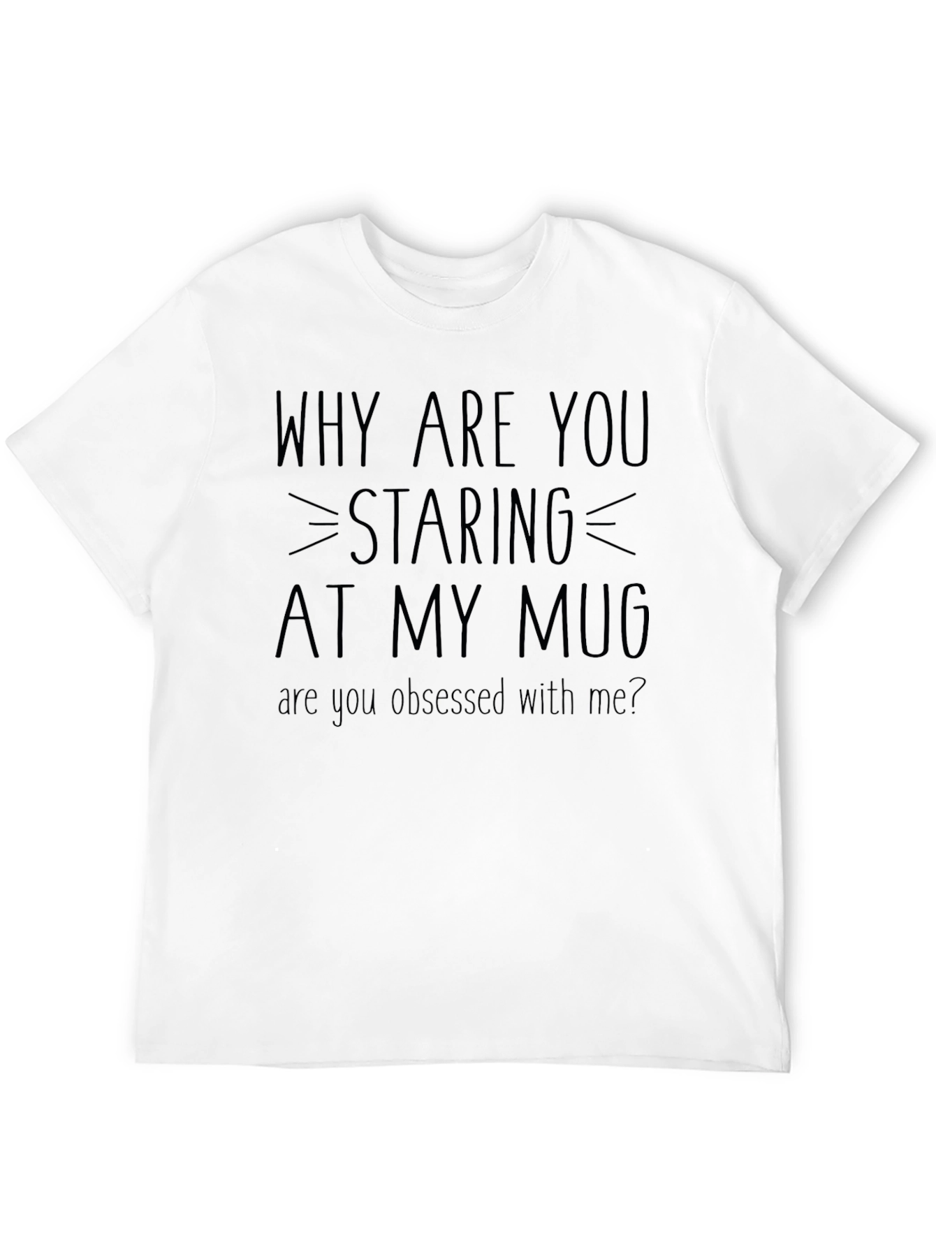 Black Staring at My Mug Graphic Novelty Tee view 12