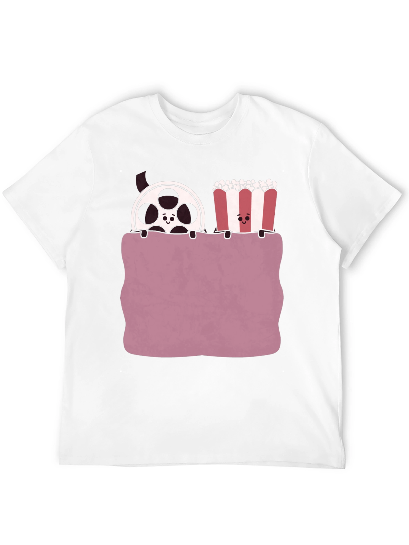 Black Movie Night T-Shirt - Reel & Popcorn Design view 12