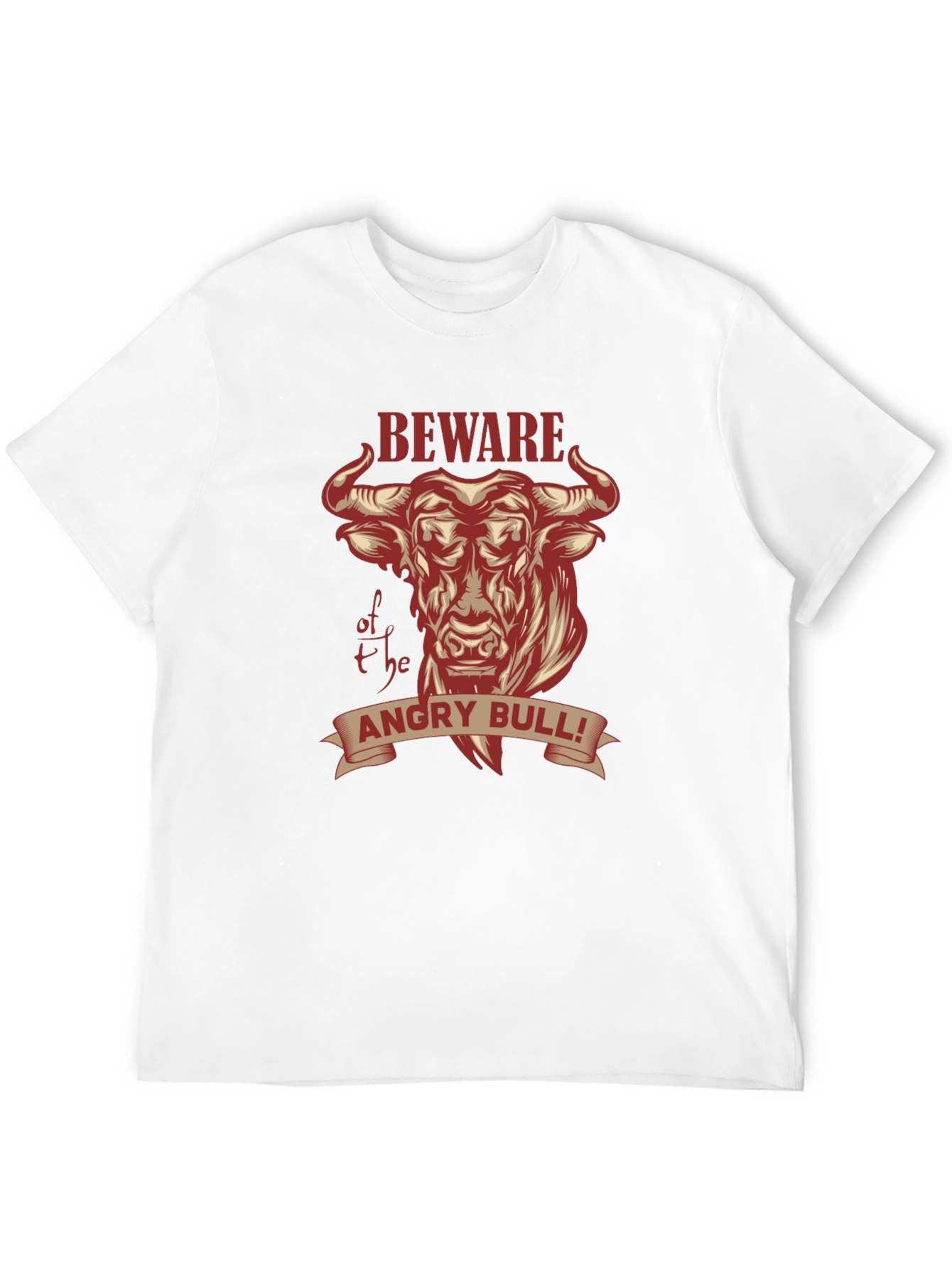 Black Beware of the Angry Bull Graphic T-Shirt view 12