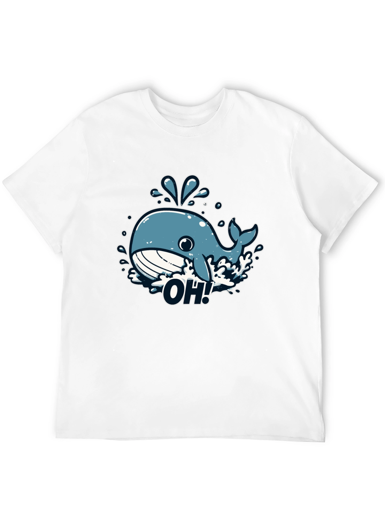 Black Whale-tastic Tee - "OH!" Graphic T-Shirt view 12