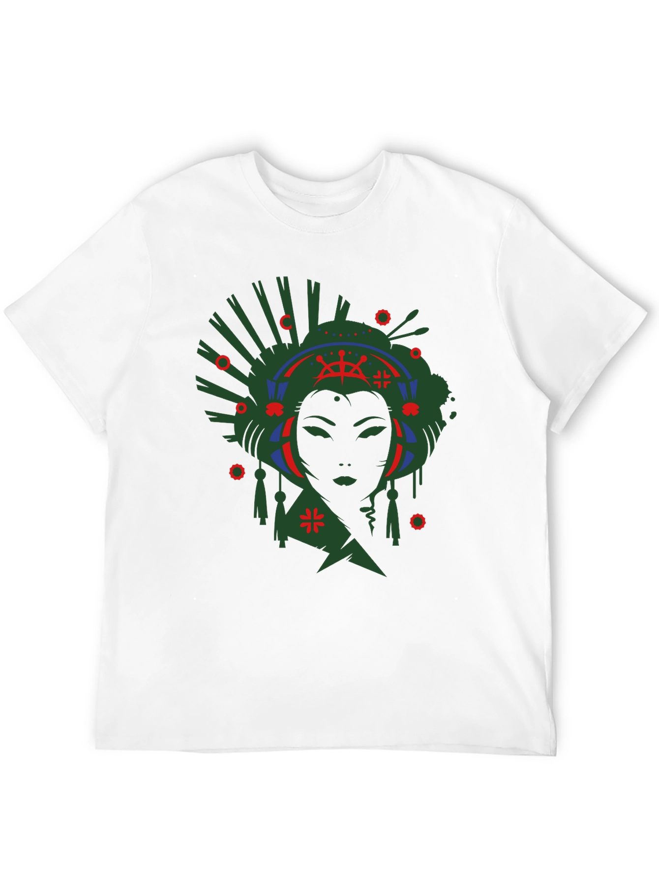 Black Geisha Graphic Print Black T-Shirt view 12