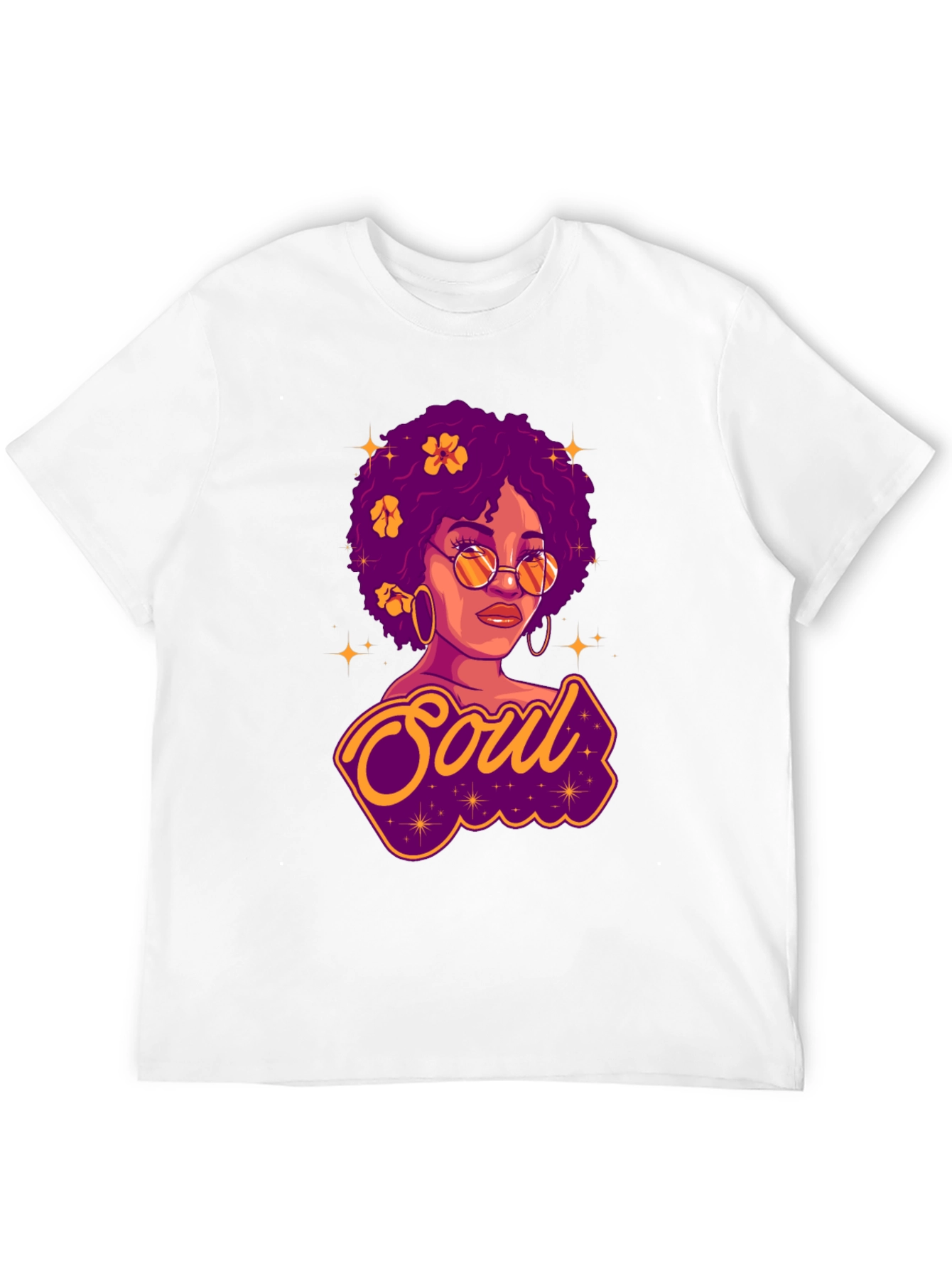 Black Soul Woman Graphic Print T-Shirt view 12