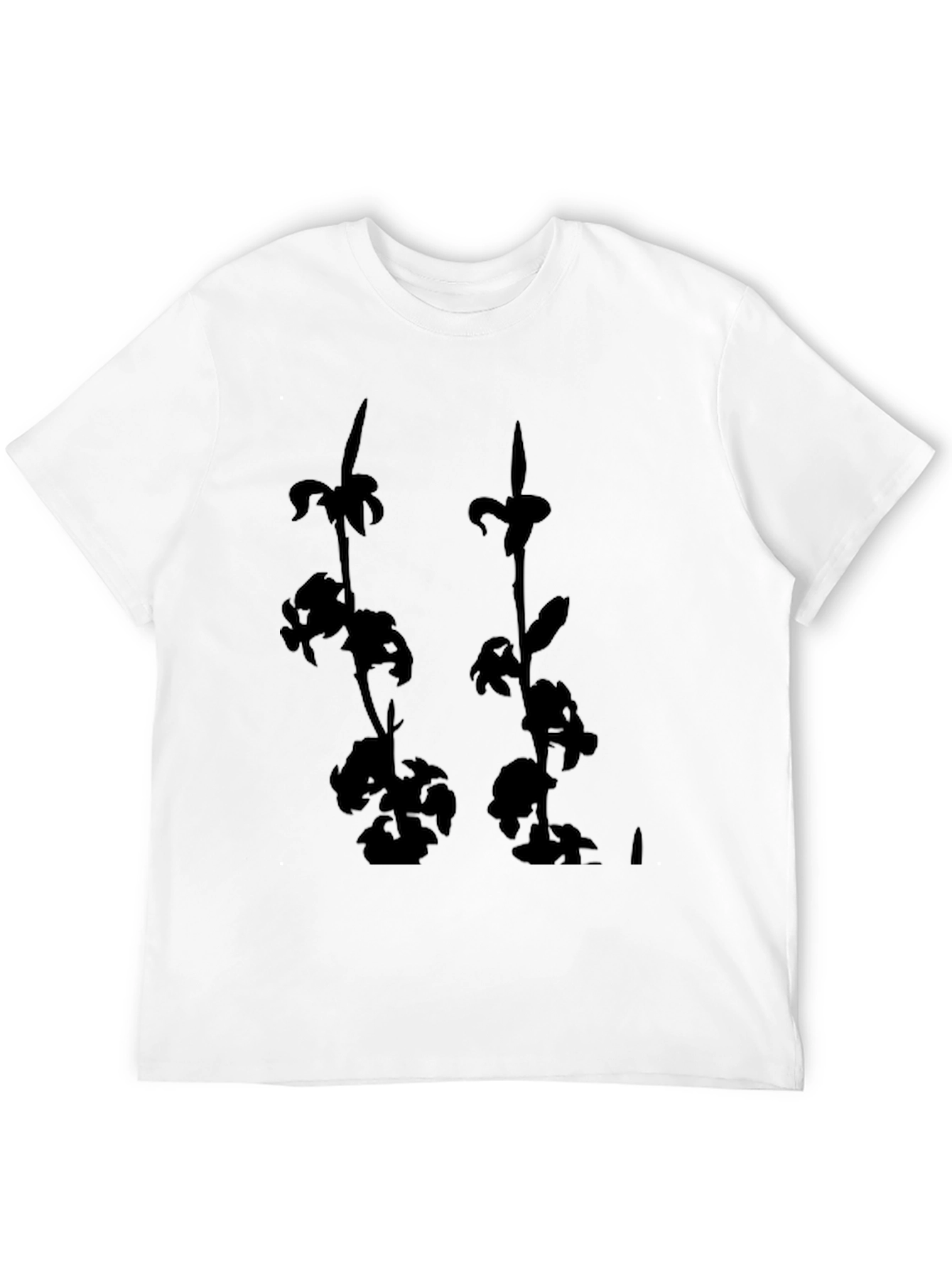 Black Black Floral Silhouette Graphic Tee view 12