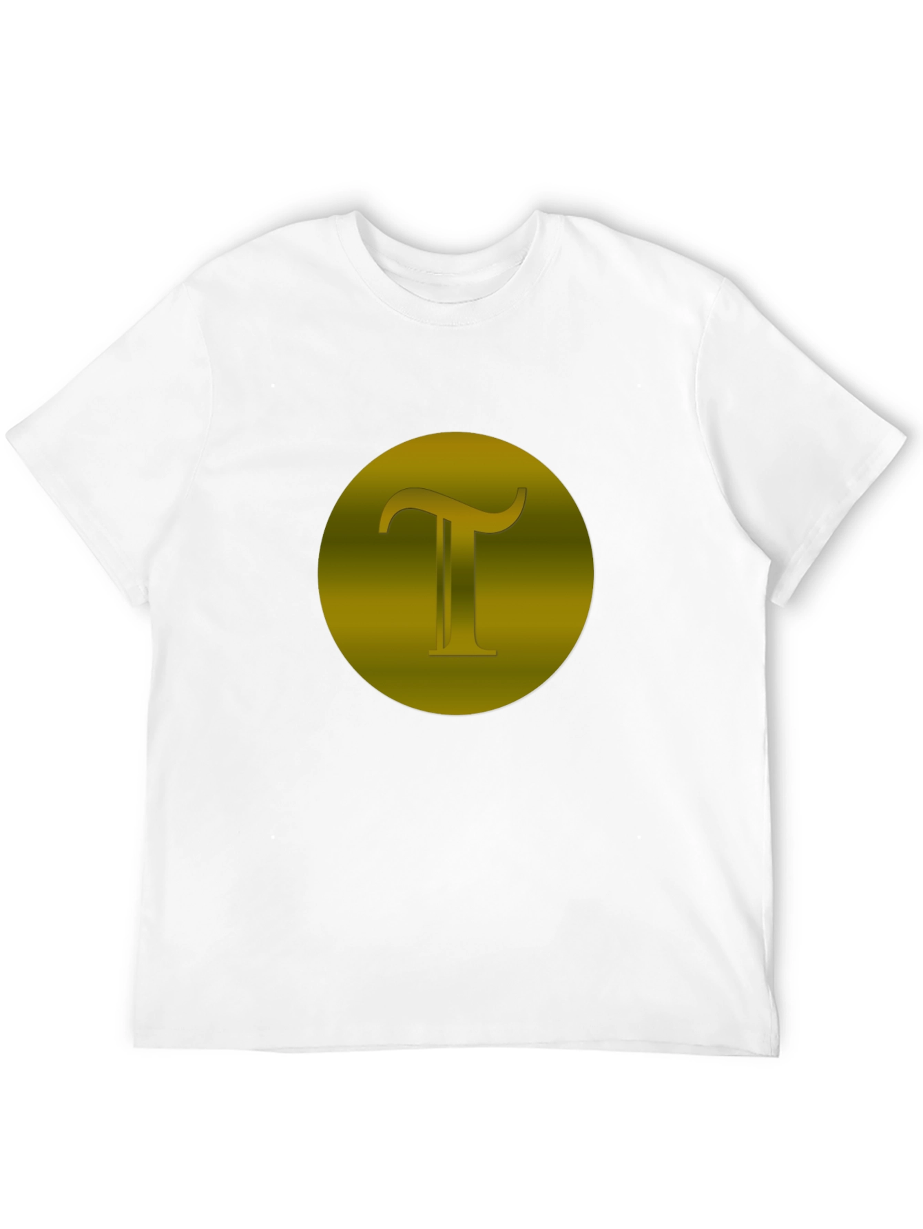 Black Modern Black T-Shirt with Gold Pi Symbol view 12