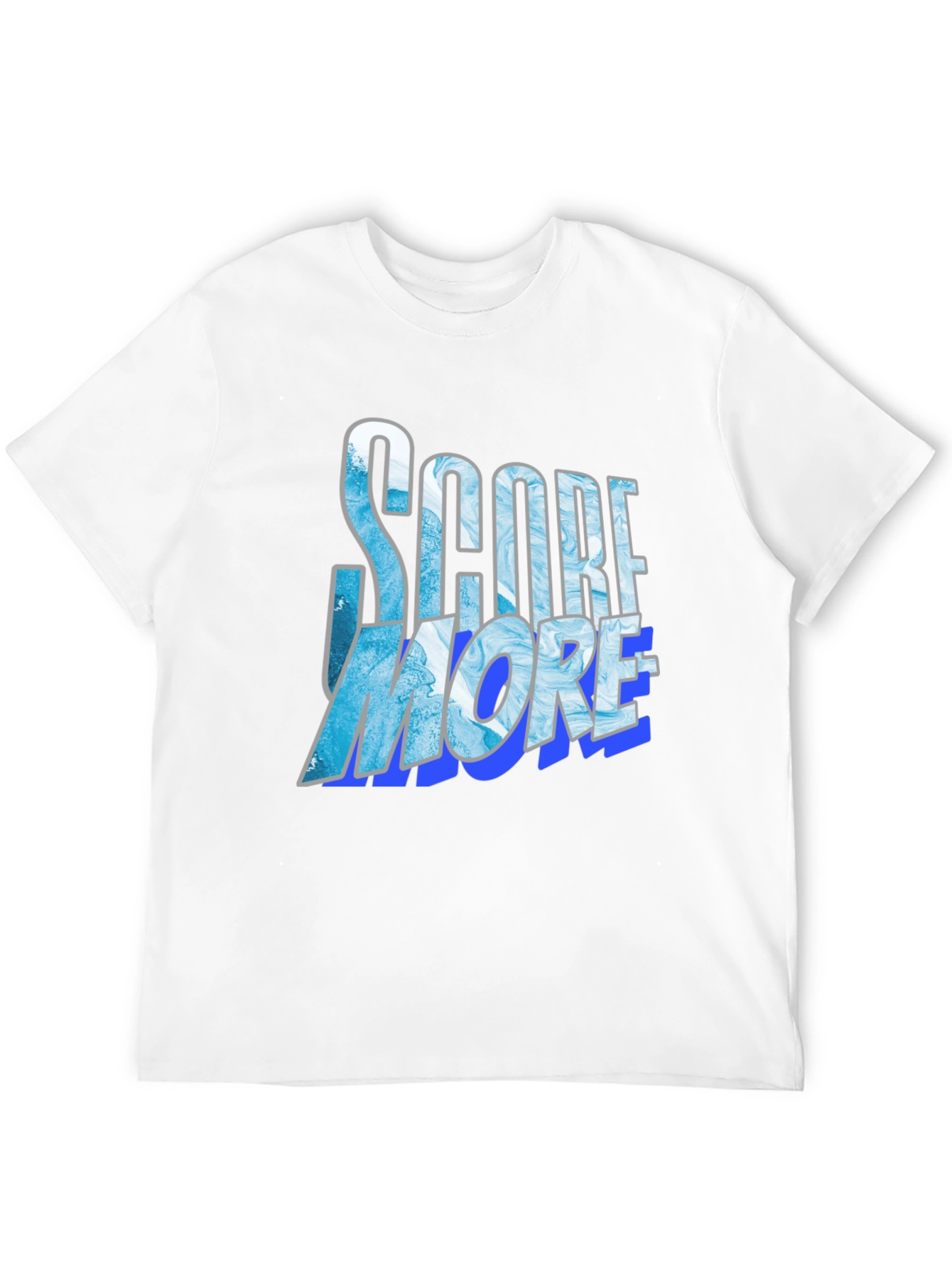 Black Score More Graphic Tee - Cool Blue Design view 12