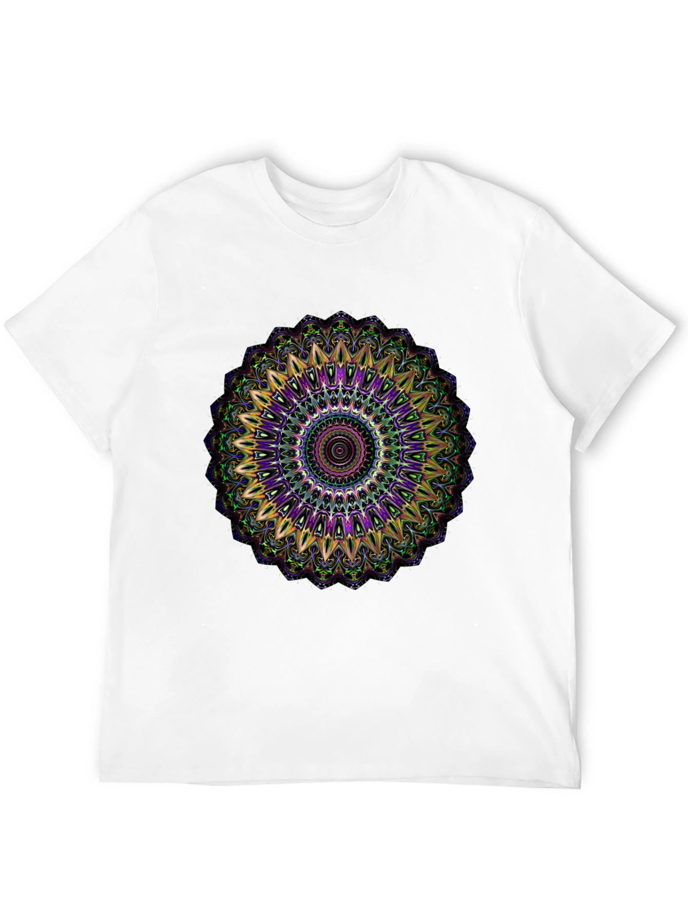 Black Mandala Graphic Tee - Black Cotton Blend view 12