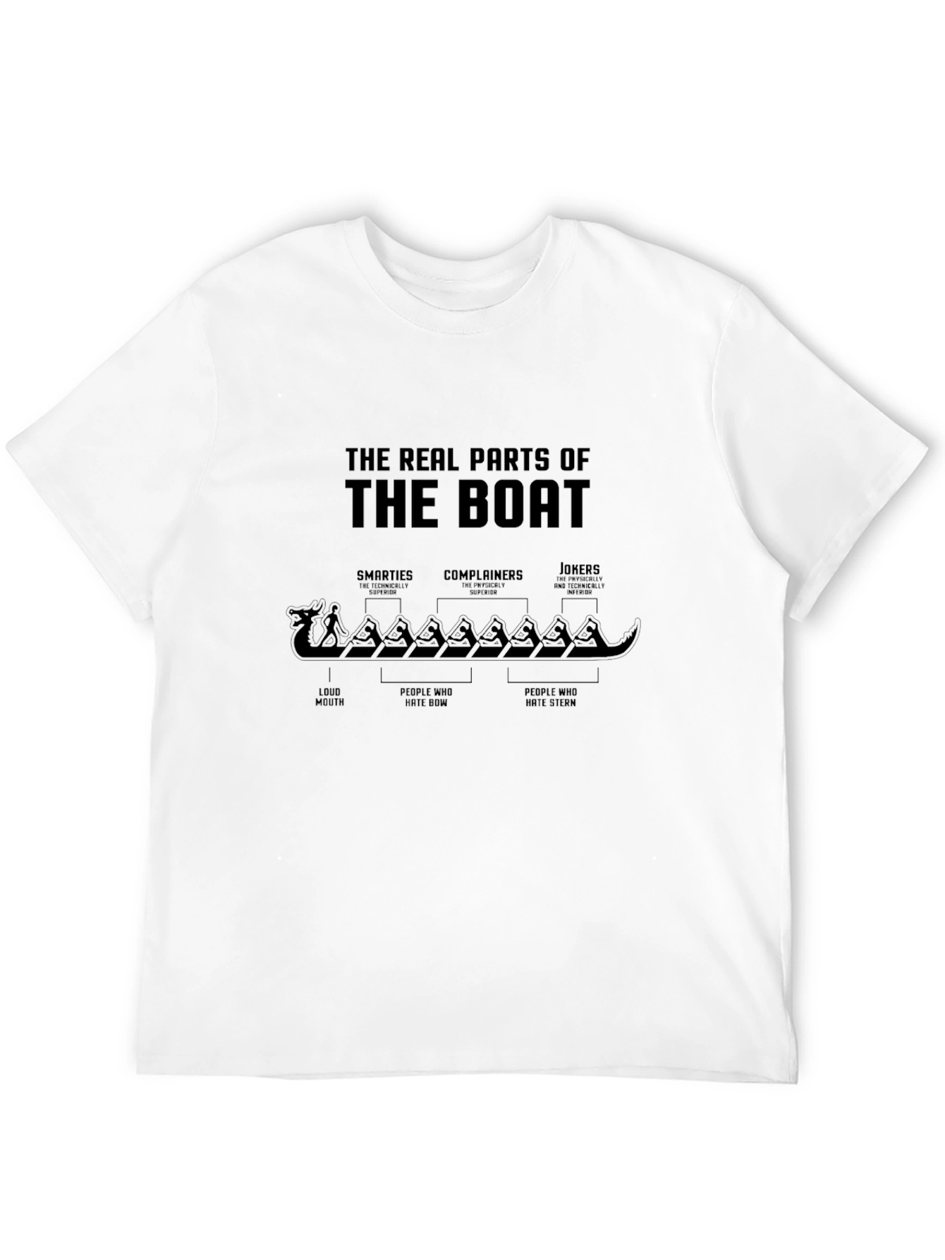 Black The Real Parts of the Boat Graphic T-Shirt view 12