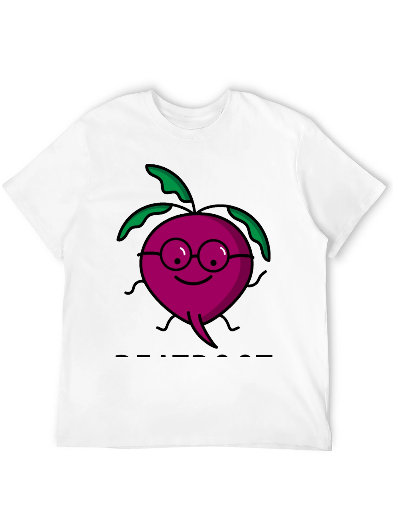 Black Beetroot Cartoon T-Shirt view 12