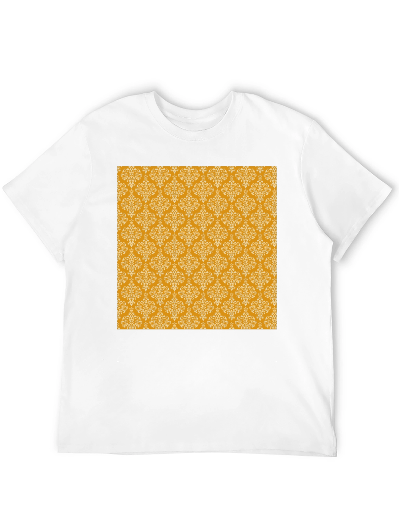 Black Stylish Black Tee with Gold Pattern view 12