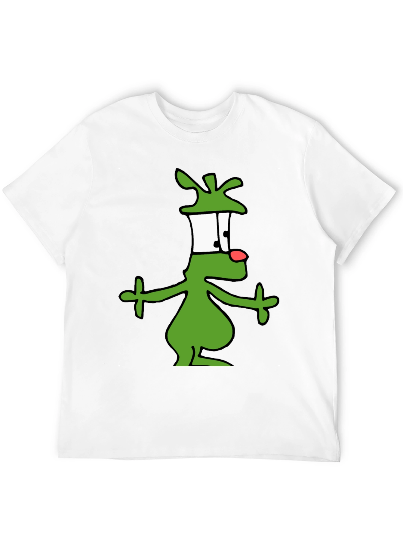 Black Cartoon Alien Graphic Black T-Shirt view 12