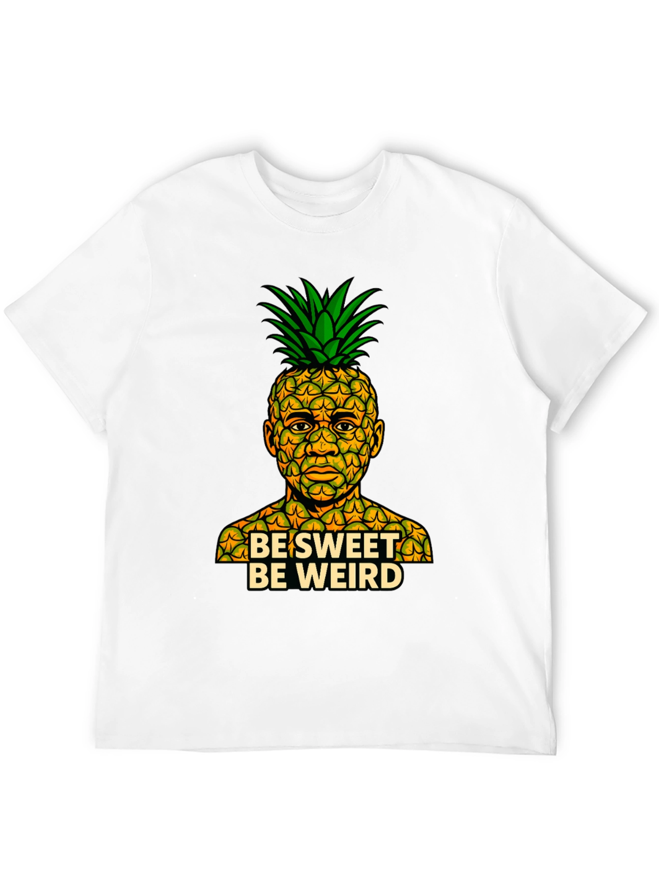 Black Be Sweet Be Weird Pineapple Graphic T-Shirt view 12