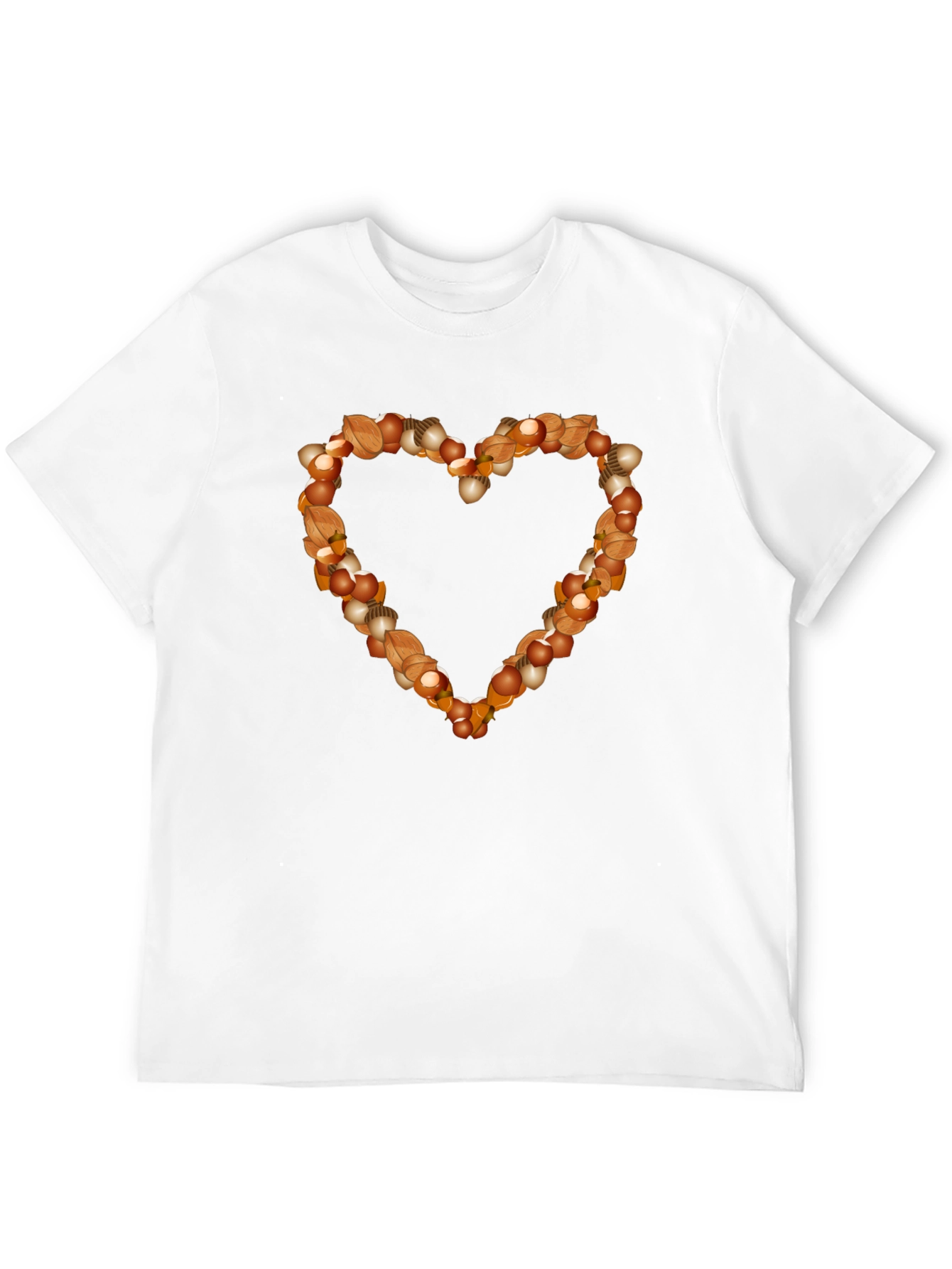 Black Nutty Heart Graphic Tee - Black Cotton Casual Shirt view 12