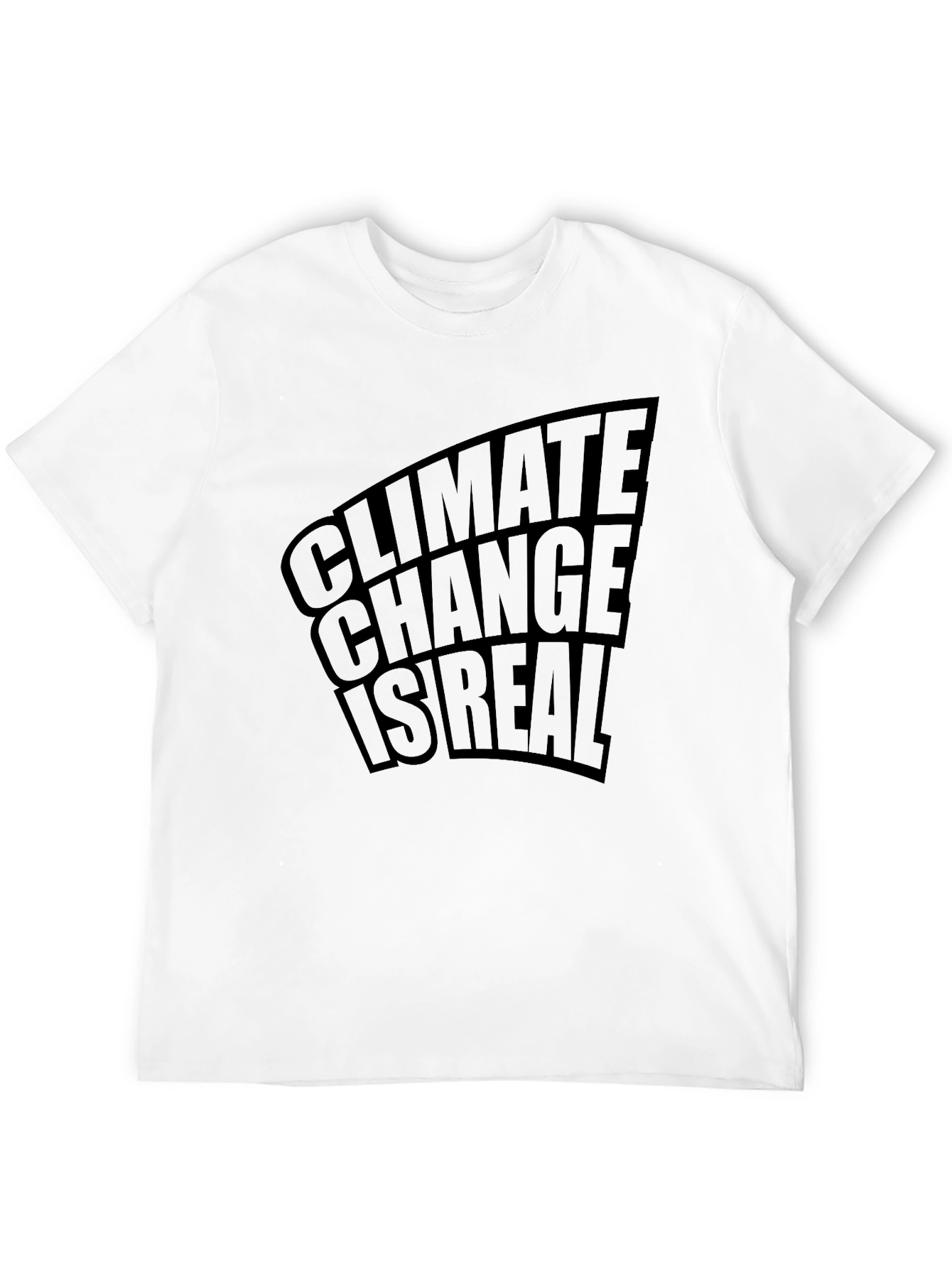 Black Climate Change is Real T-Shirt - Mens Eco-Friendly Tee view 12