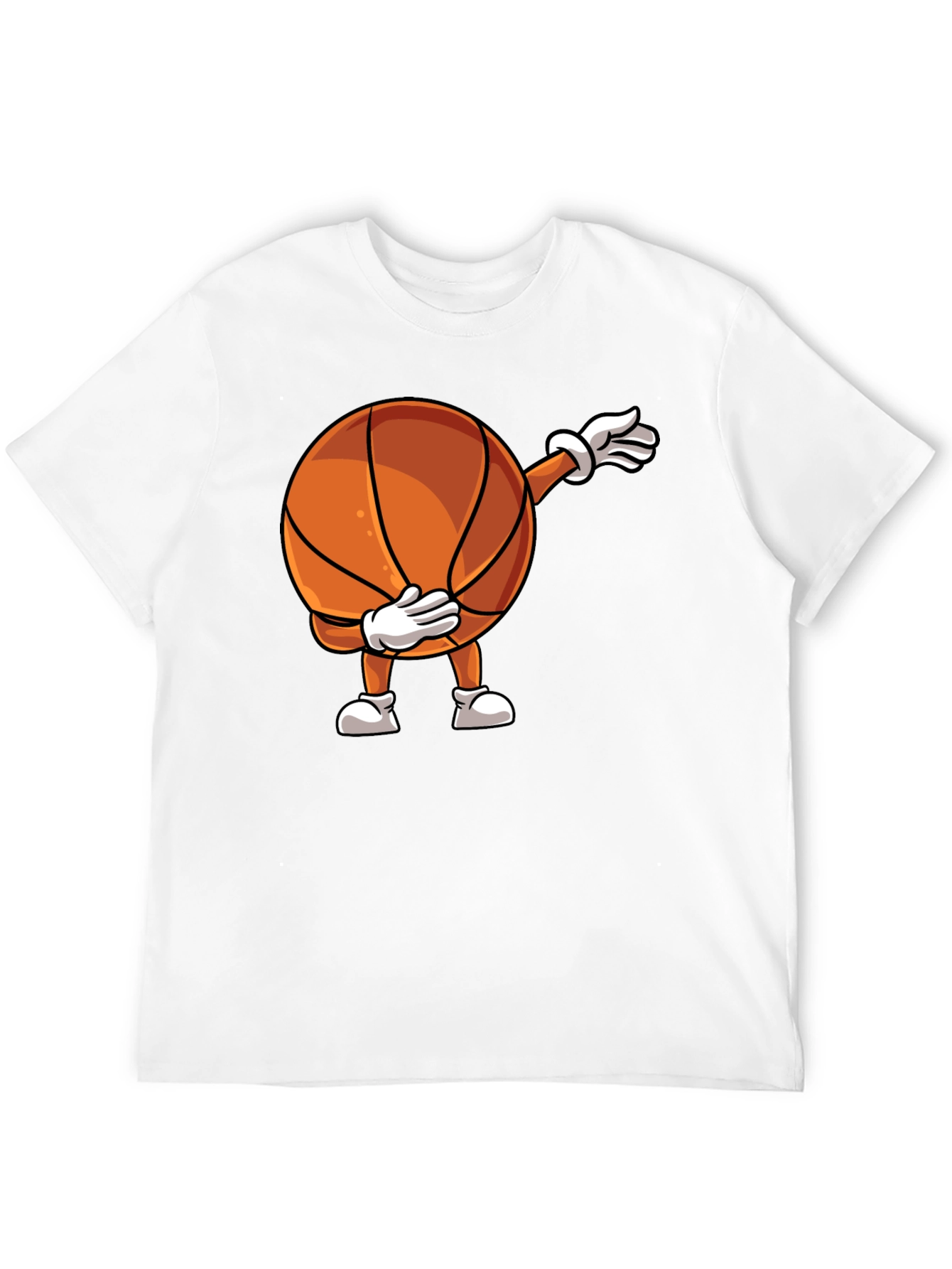 Black Dabbing Basketball Graphic T-Shirt view 12