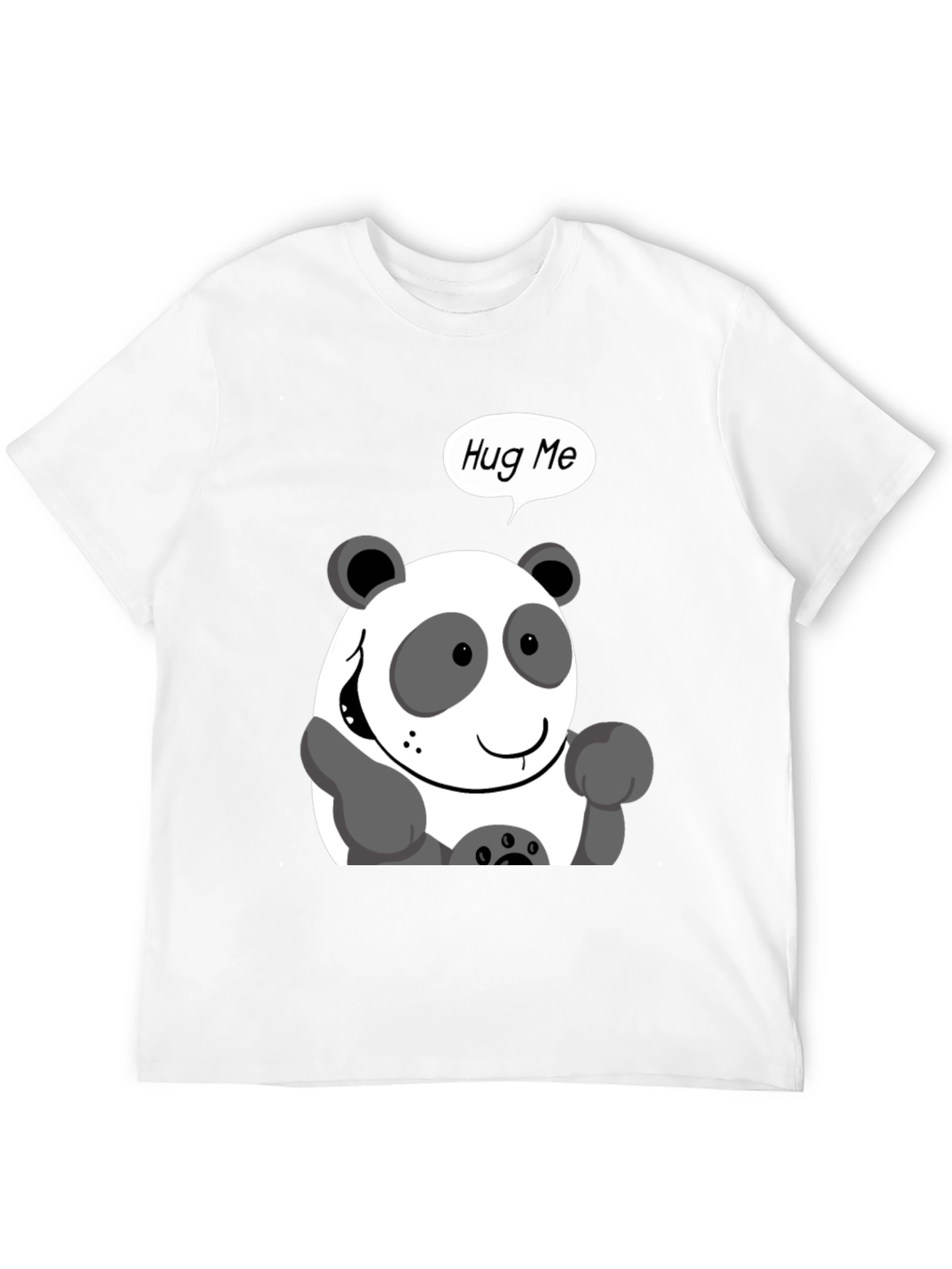 Black Hug Me Panda Graphic Tee - Black Casual Shirt view 12