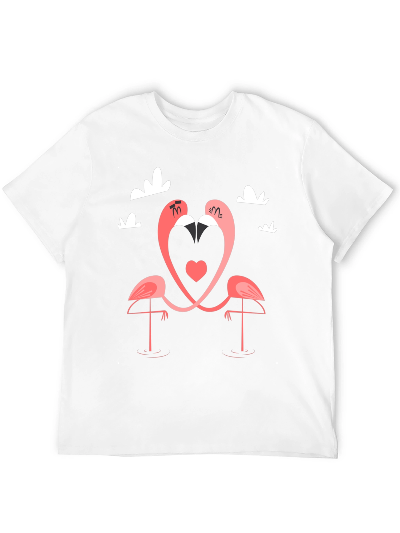 Black Flamingo Heart Graphic Tee - Black view 12