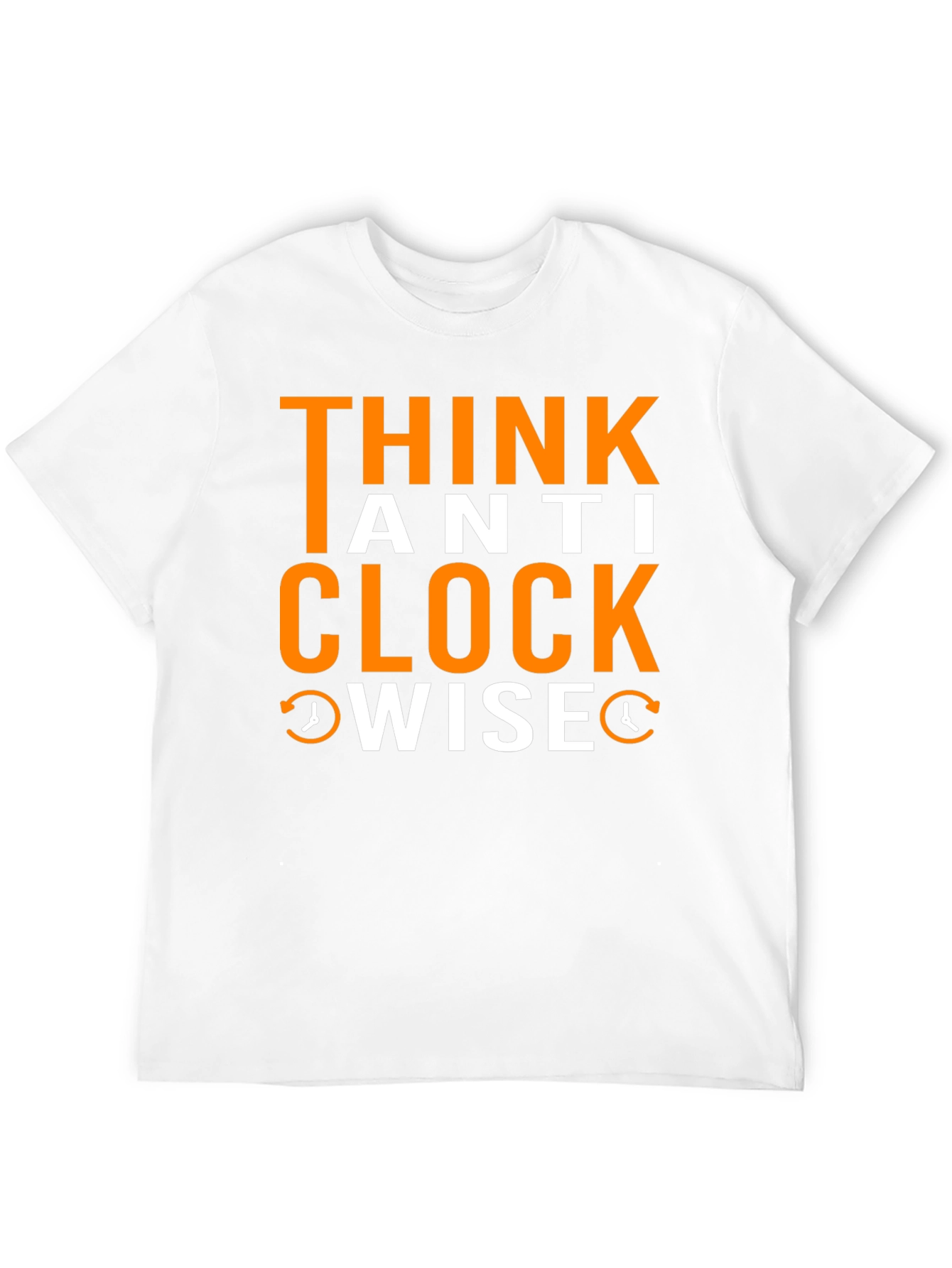 Black Think Anti Clockwise T-Shirt - Unique Design view 12