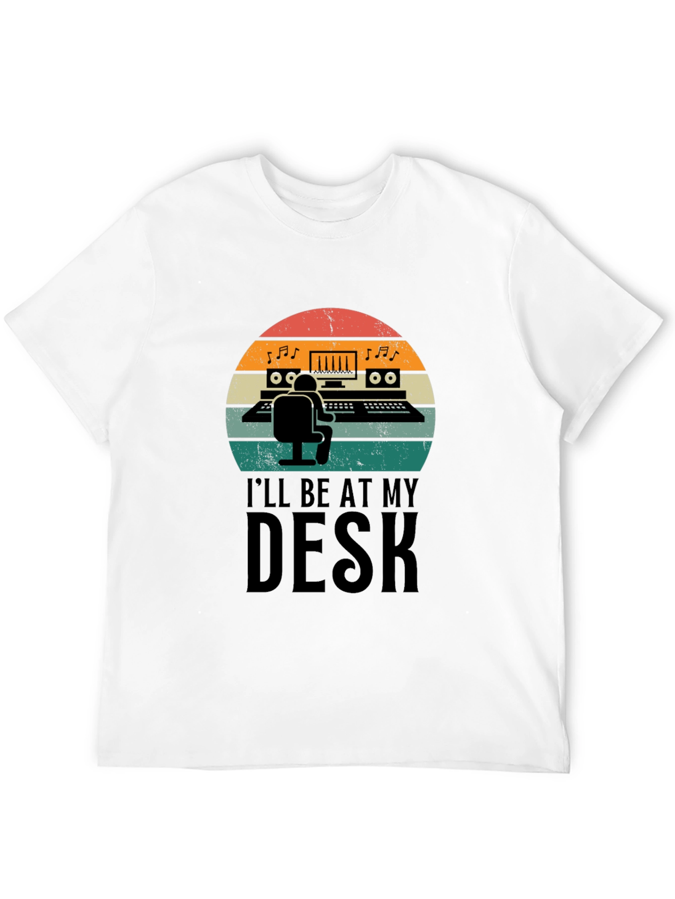 Black Music Producer T-Shirt - I'll Be At My Desk view 12