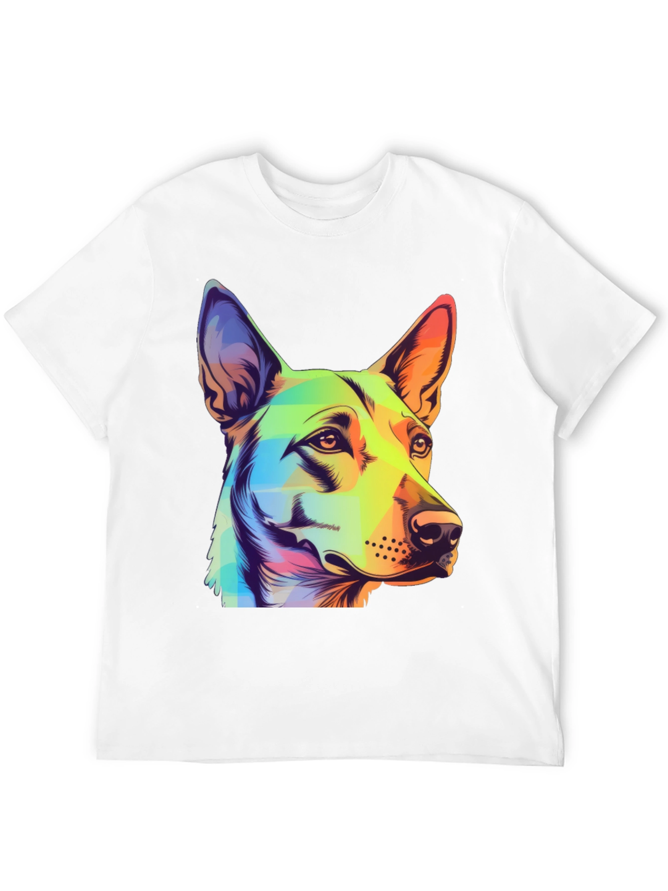 Black Colorful Dog Graphic Tee - Unique Animal Art view 12