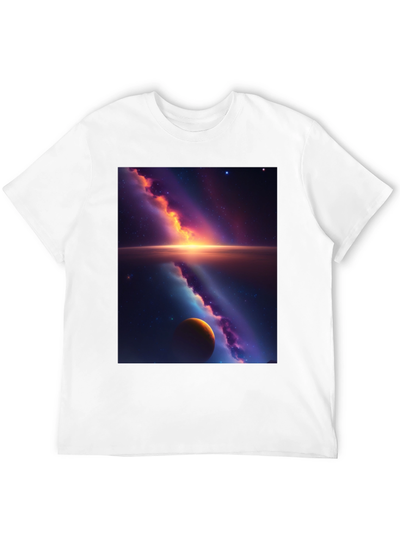 Black Galaxy Graphic Tee - Black Cotton Blend view 12