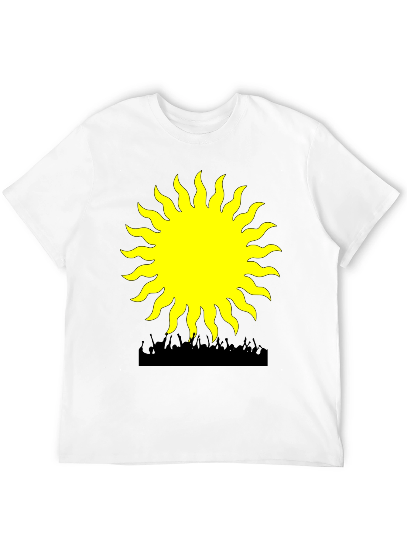 Black Radiant Sun Graphic Tee - Black Cotton Blend view 12