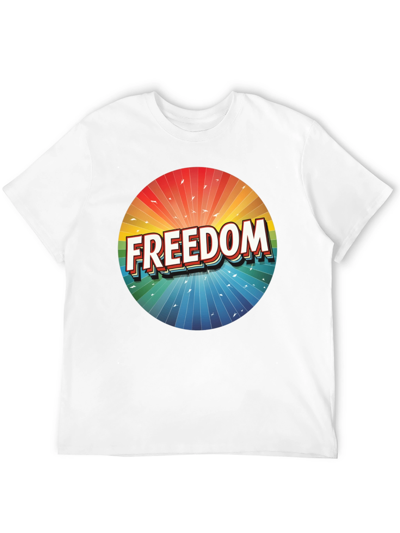 Black Freedom Graphic T-Shirt - Bold & Vibrant Design view 12