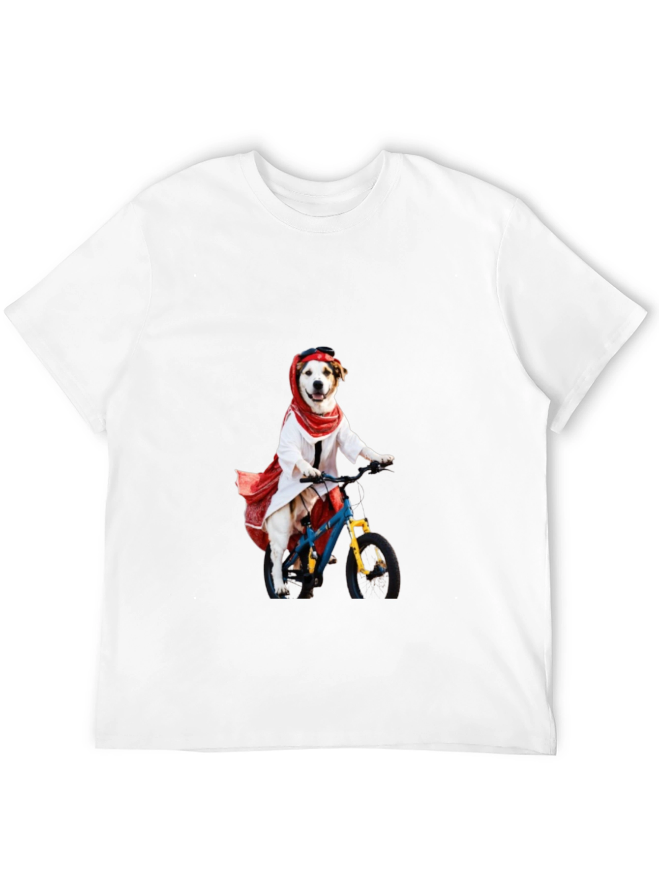 Black Dog on Bike Graphic T-Shirt view 12