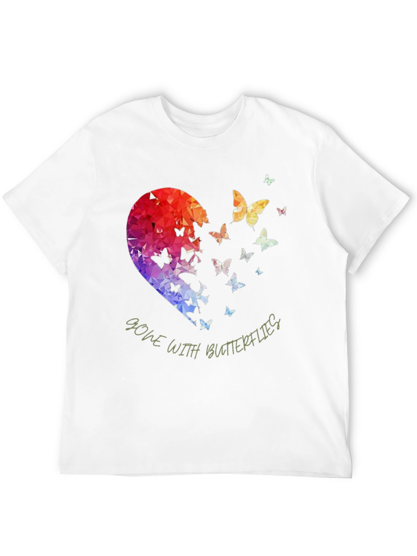 Black Gone With Butterflies Graphic T-Shirt view 12