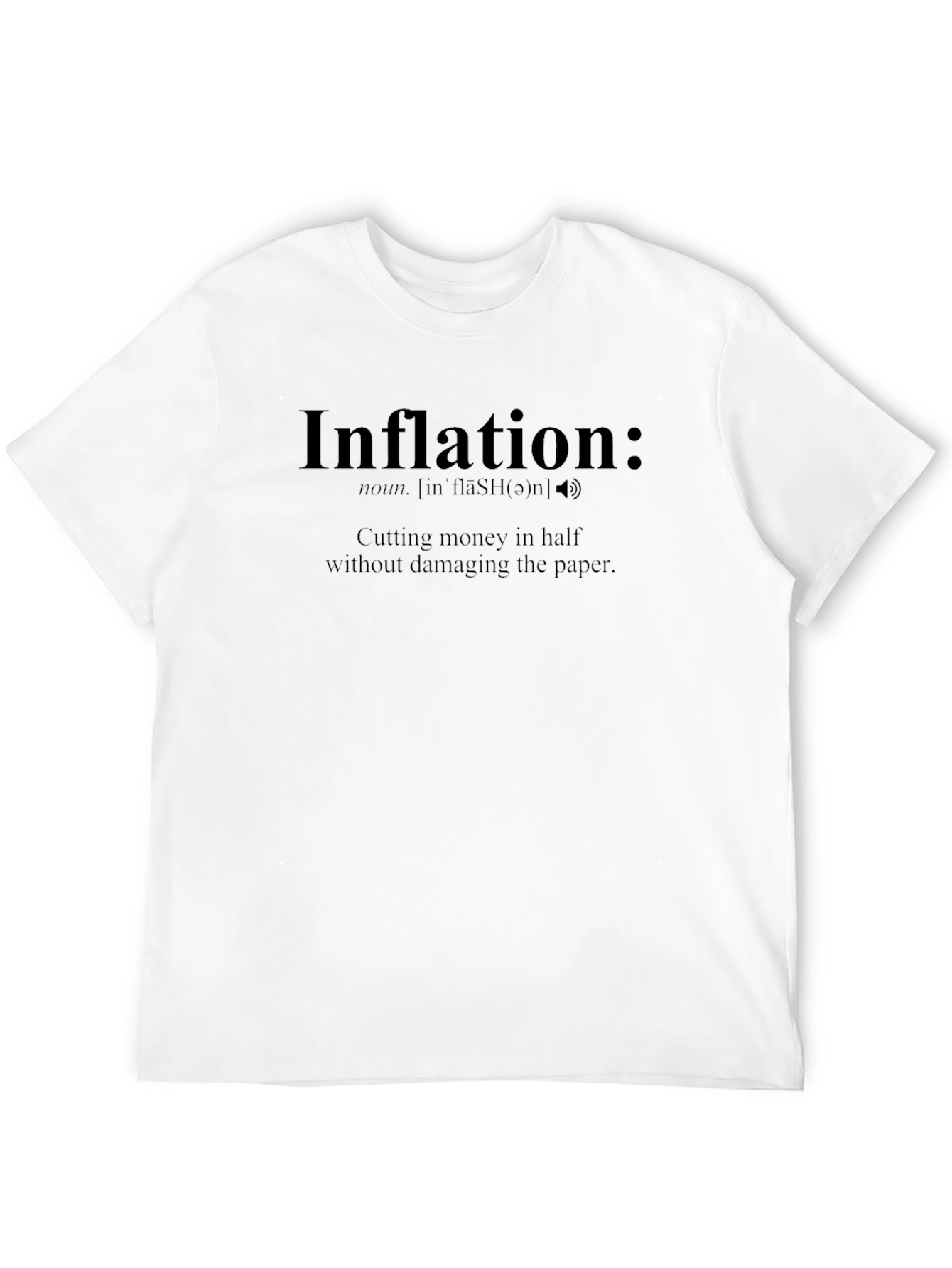 Black Inflation Definition Graphic T-Shirt view 12