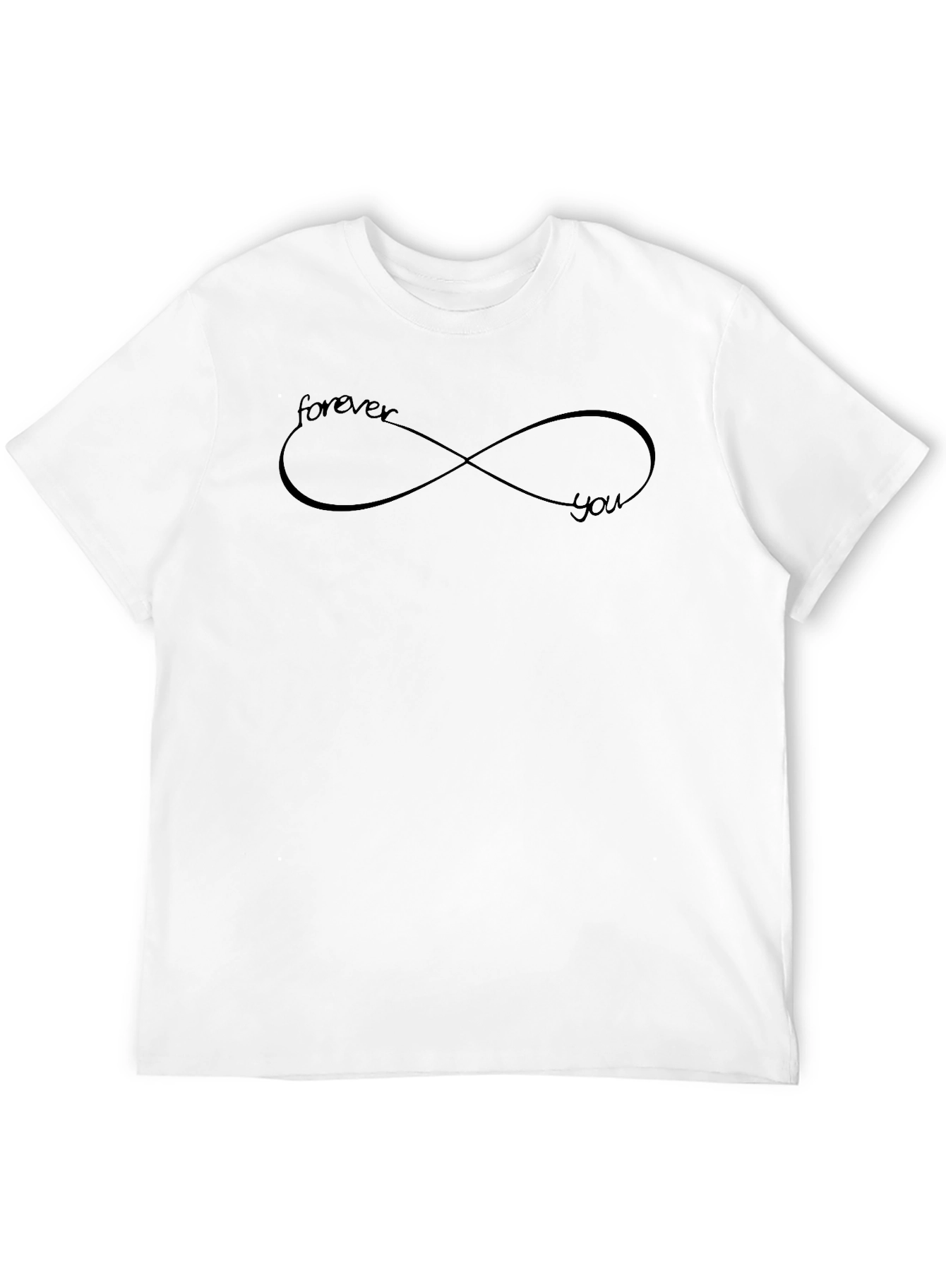 Black Forever You Infinity Symbol Graphic T-Shirt view 12