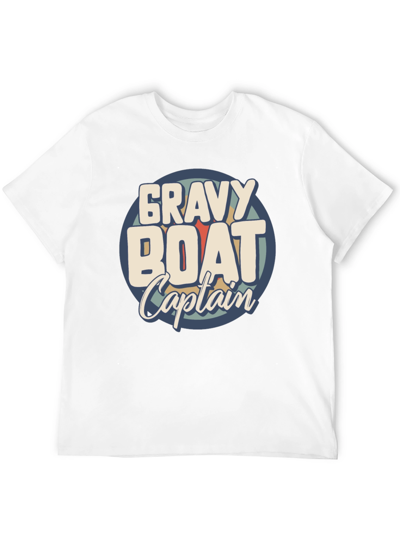 Black Gravy Boat Captain Funny T-Shirt view 12